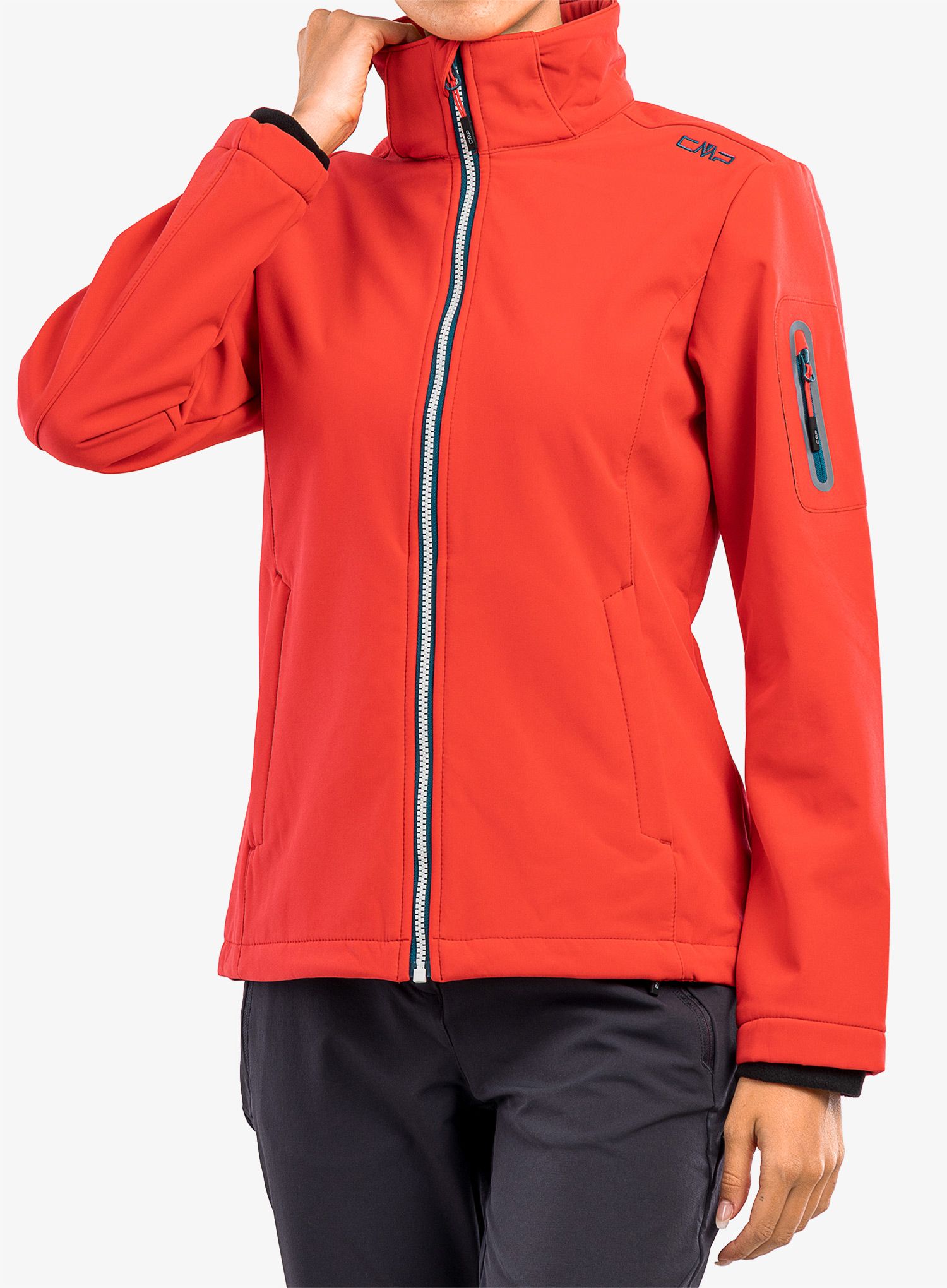 Dámská softshellová bunda CMP Terra Zip Hood Jacket - campari