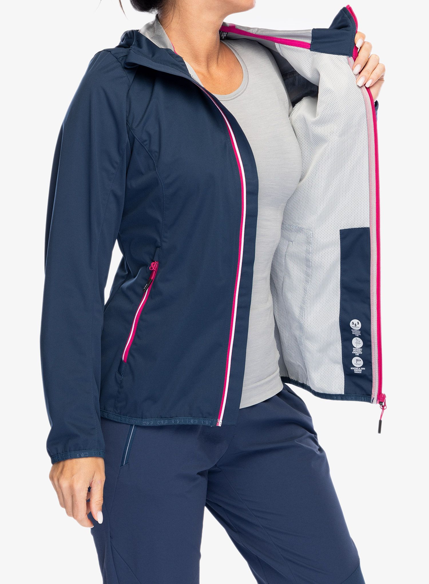 Bunda dámská CMP Vicky Jacket Fix Hood - blue