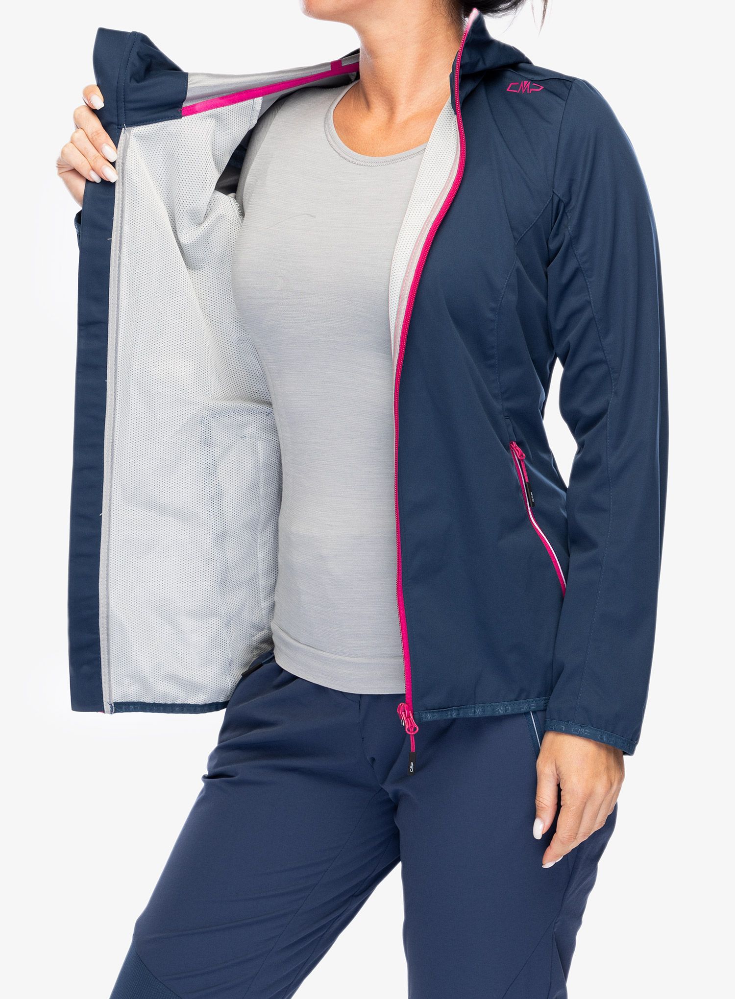 Bunda dámská CMP Vicky Jacket Fix Hood - blue