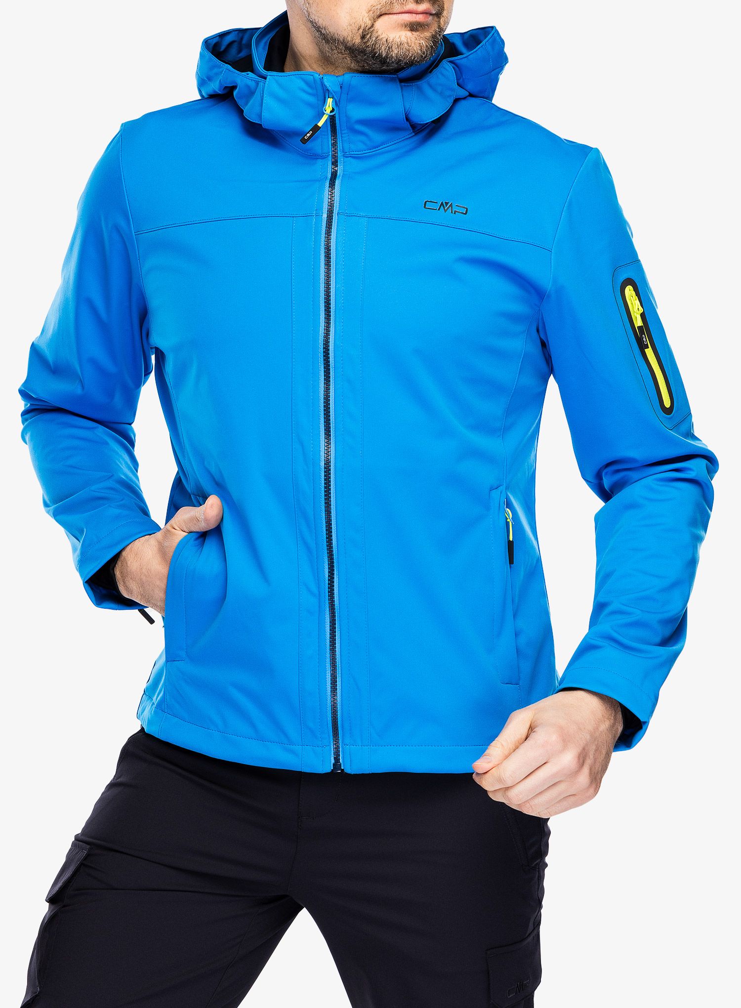 Softshellová bunda pánská CMP Vidal Zip Hood Jacket - river