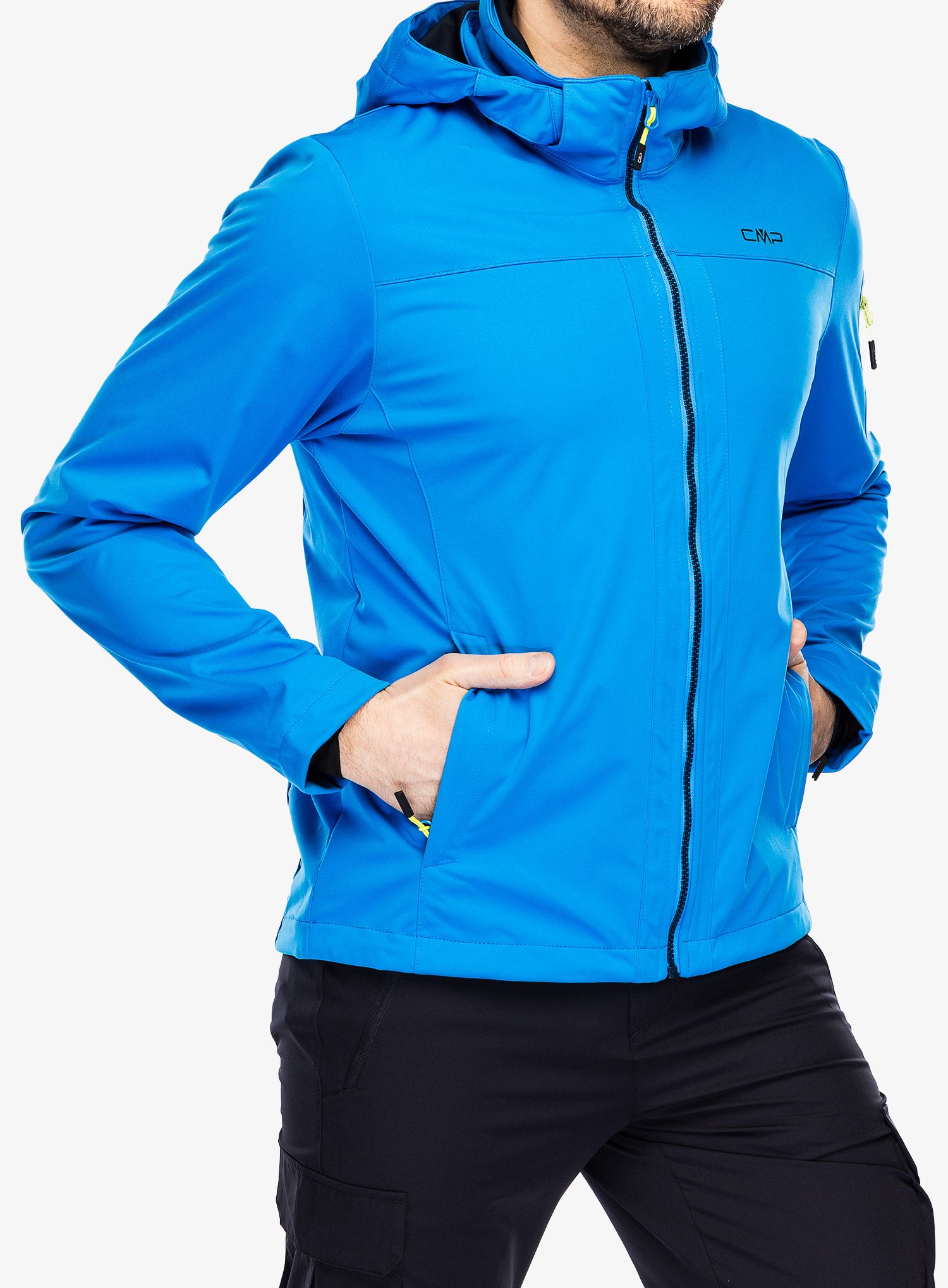 Softshellová bunda pánská CMP Vidal Zip Hood Jacket - river