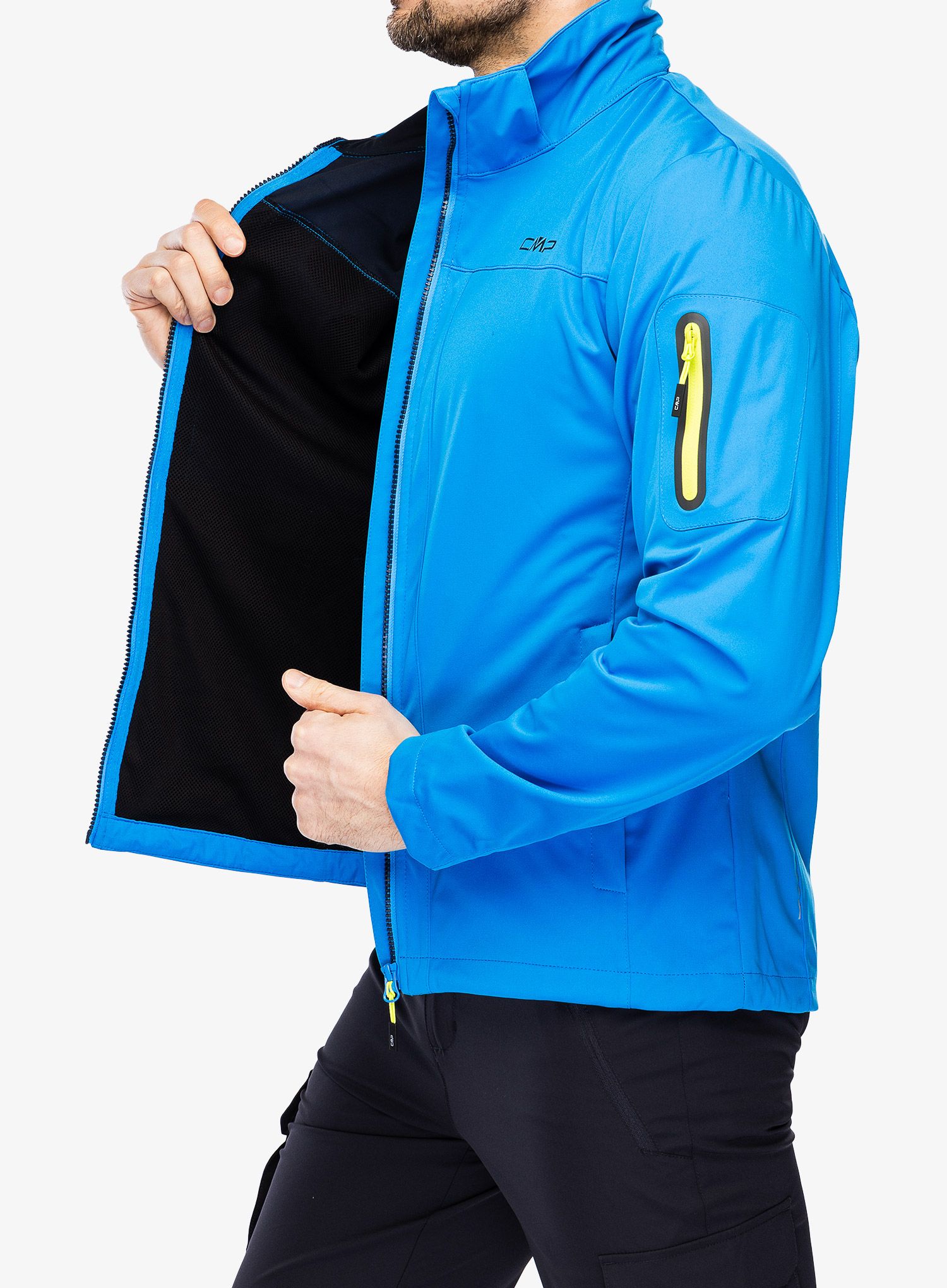 Softshellová bunda pánská CMP Vidal Zip Hood Jacket - river