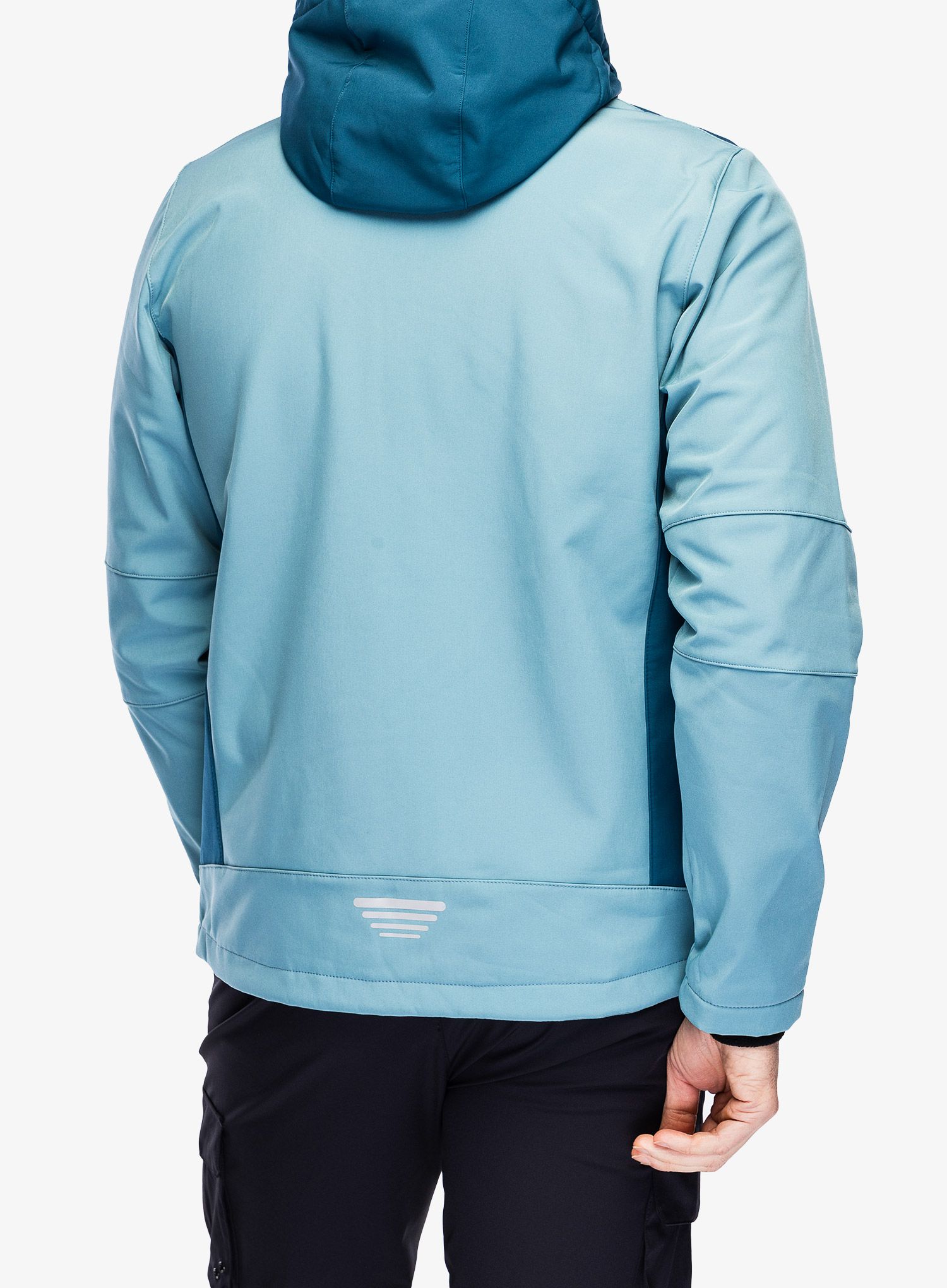 Softshellová bunda pánská CMP Vivo Jacket Zip Hood - hydro/bluesteel