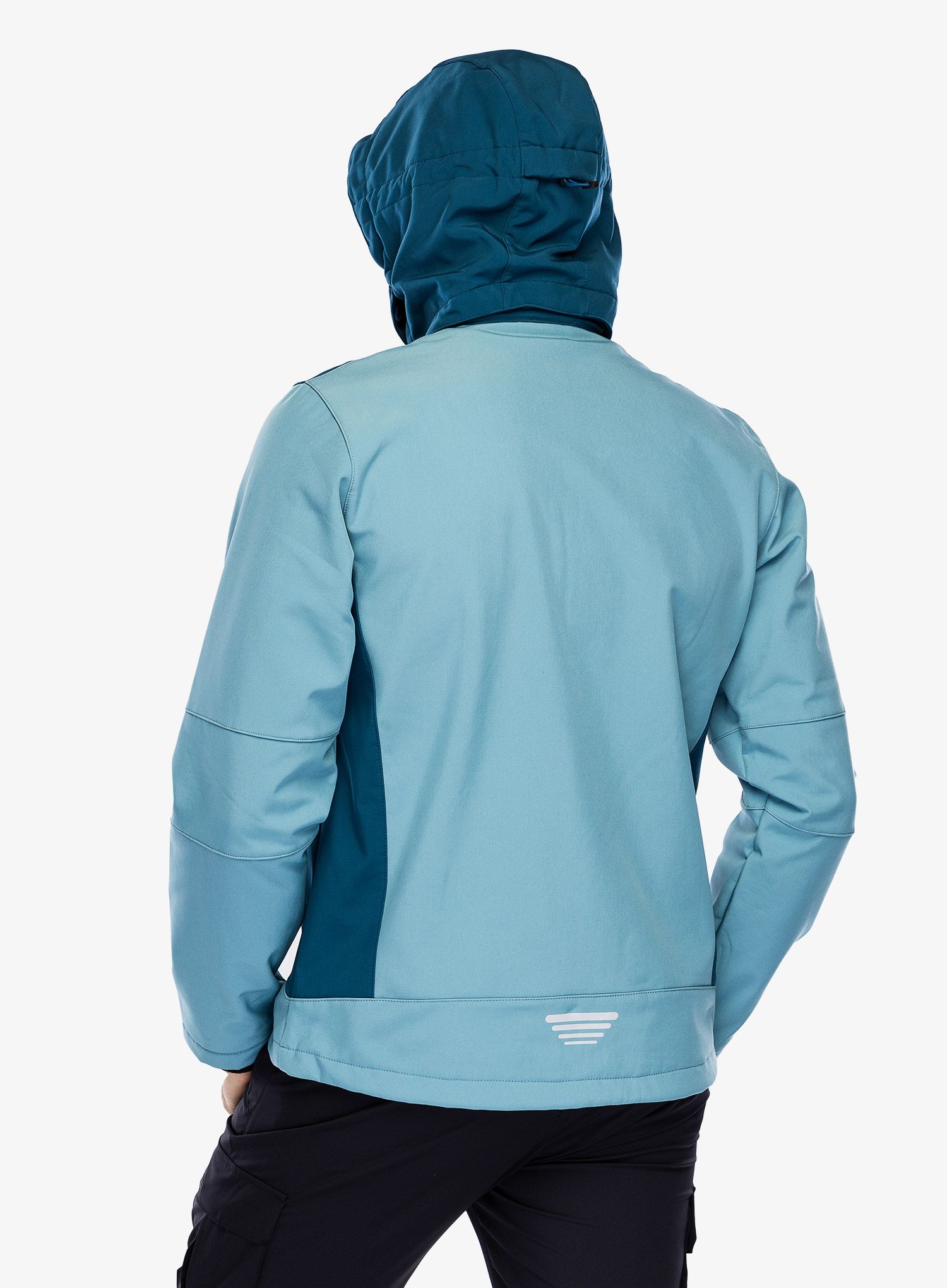 Softshellová bunda pánská CMP Vivo Jacket Zip Hood - hydro/bluesteel