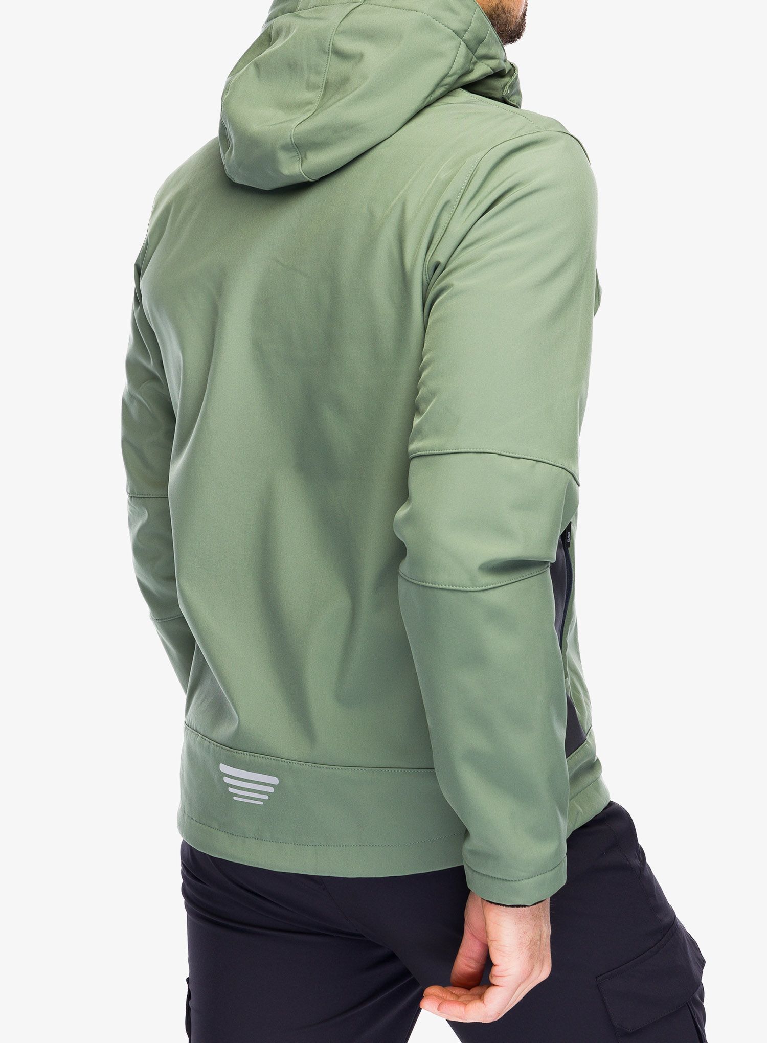 Softshellová bunda pánská CMP Vivo Jacket Zip Hood - salvia
