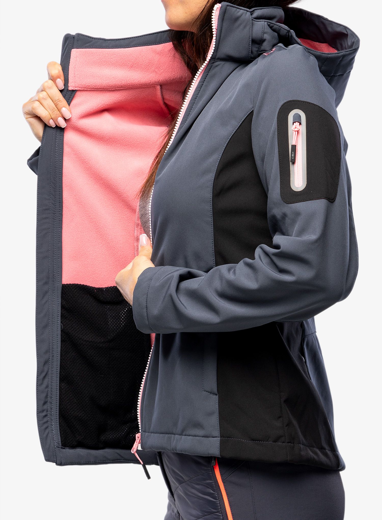Dámská bunda CMP Wilma Jacket Zip Hood - titanio/nero