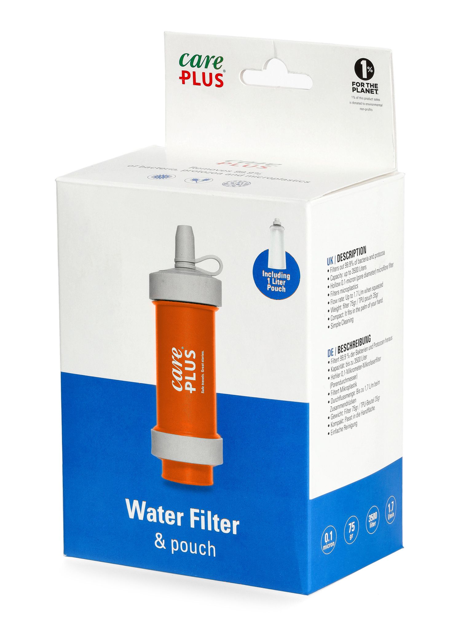 Vodní filtr Care Plus Water Filter - sunrise orange