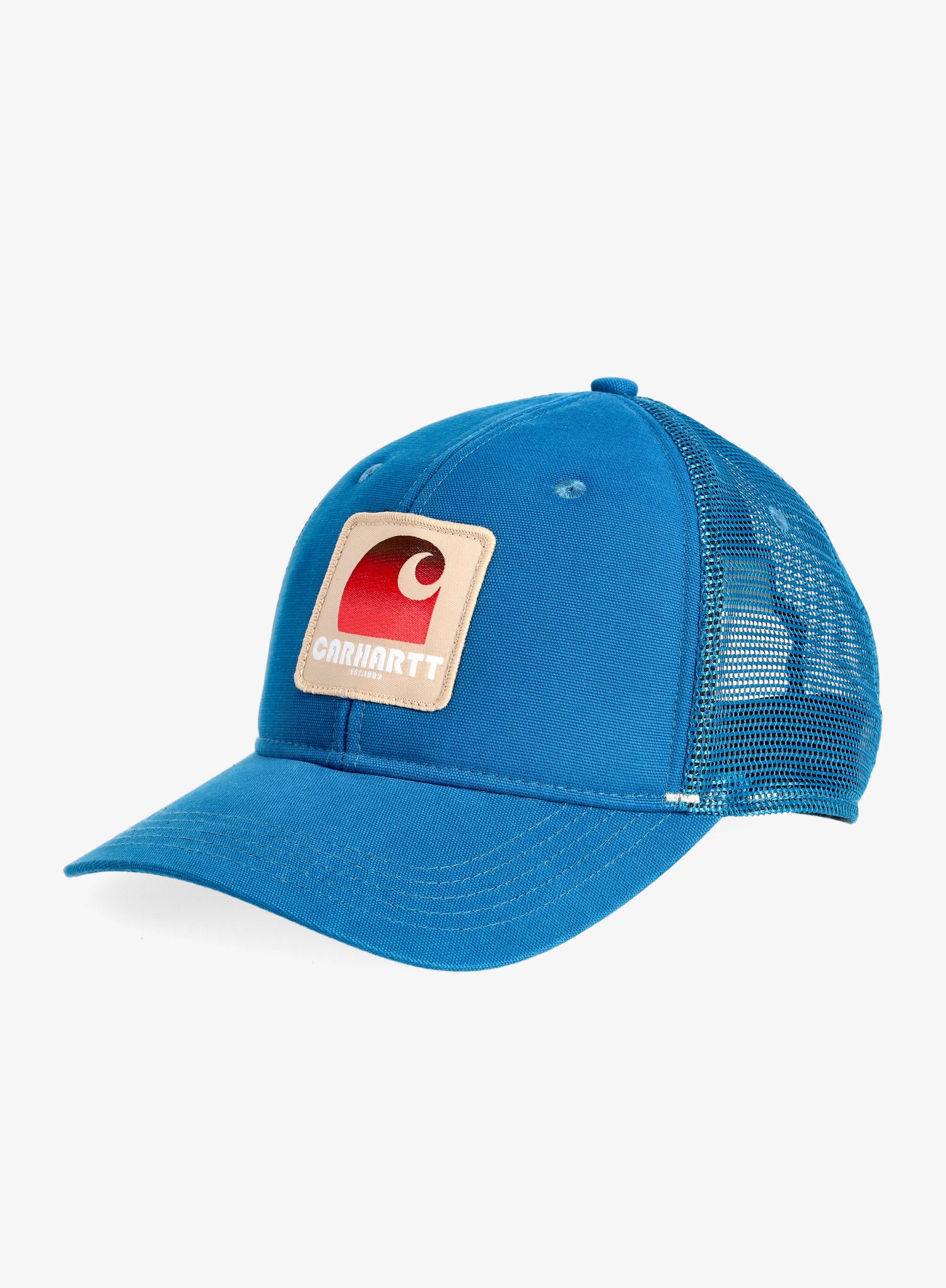Kšiltovka Carhartt Canvas Mesh-Back C Patch Cap - deep lagoon