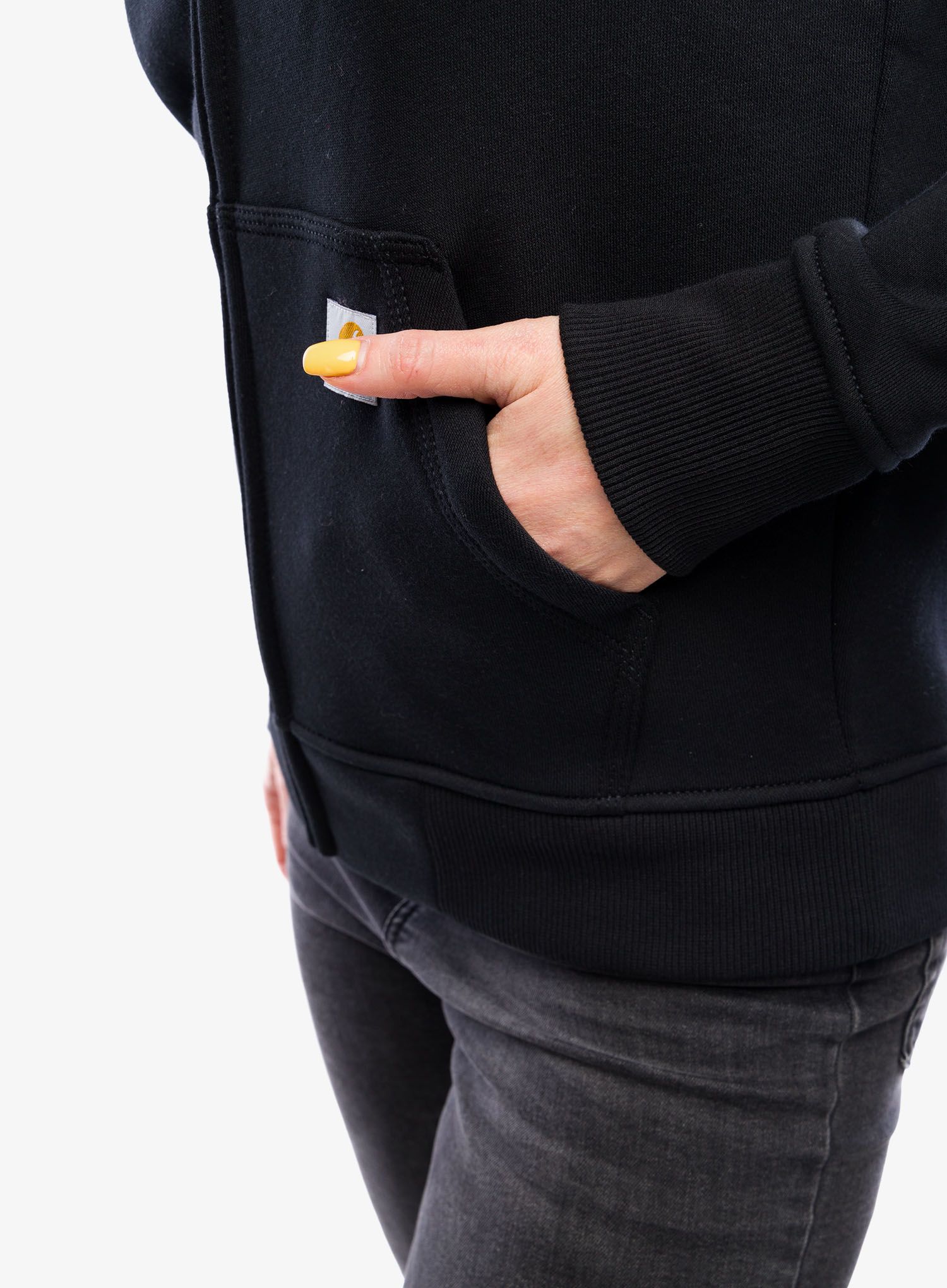 Dámská mikina s kapucí Carhartt Clarksburg Zip Sweatshirt - black