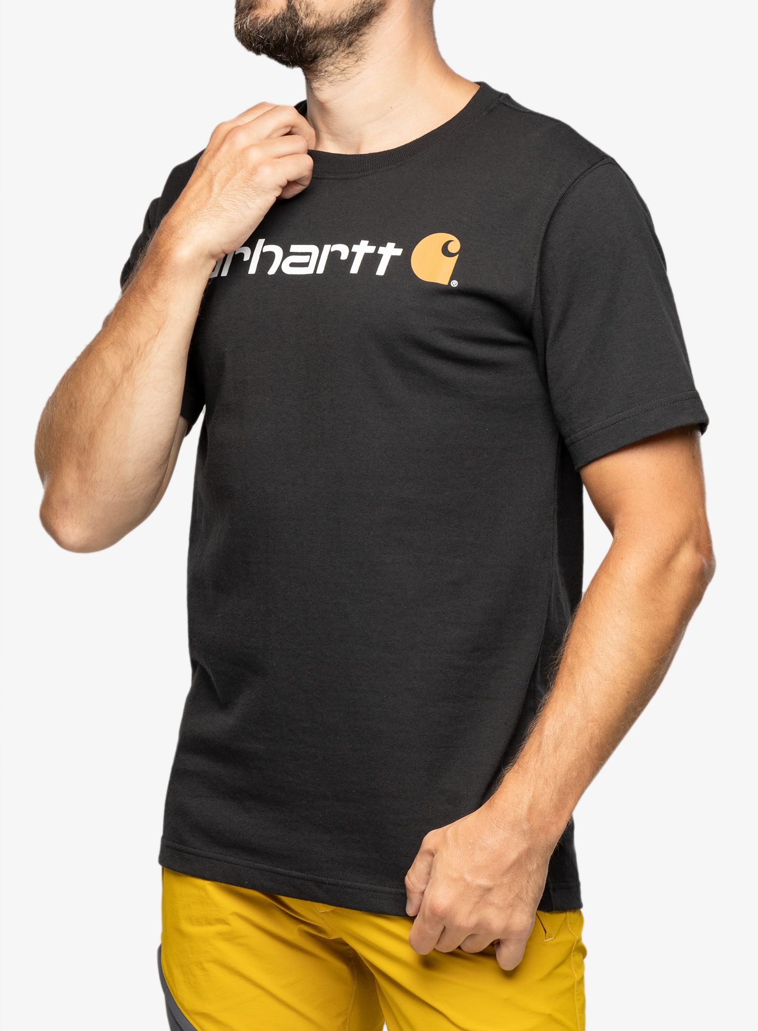 Bavlněné tričko Carhartt Core Logo T-Shirt S/S - black