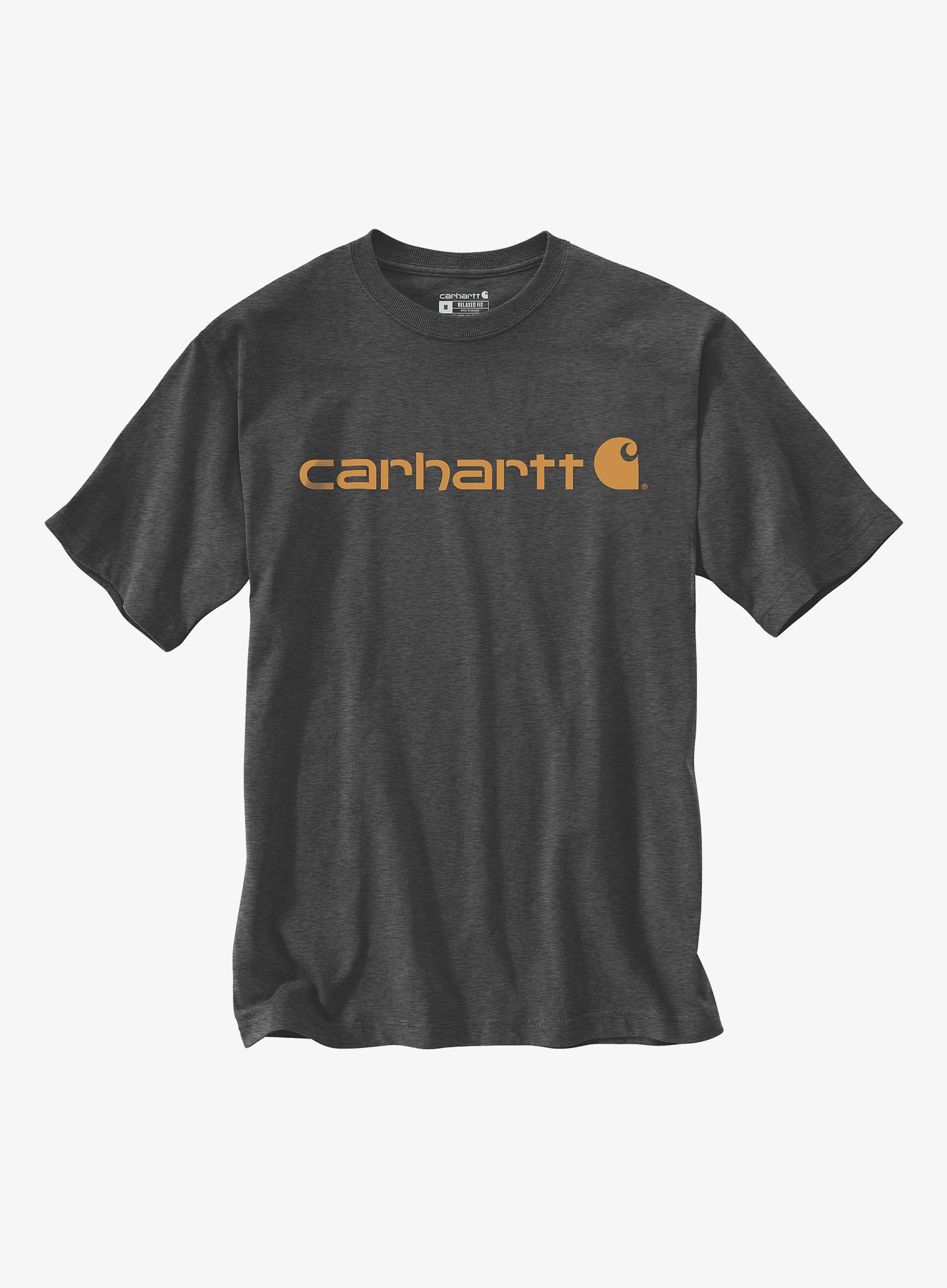 Tričko s potiskem Carhartt Core Logo T-Shirt S/S - carbon heather