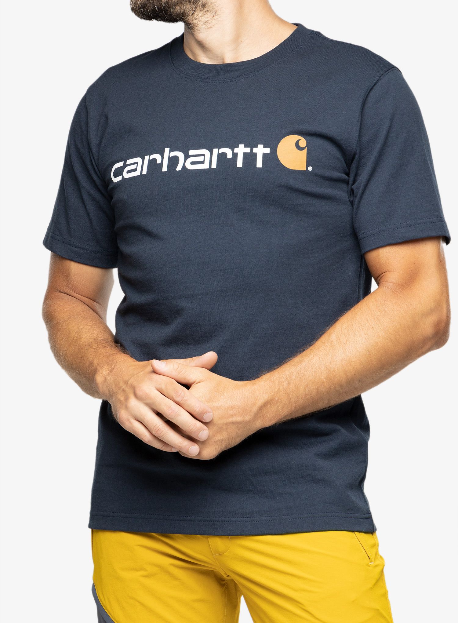 Pánské tričko Carhartt Core Logo T-Shirt S/S - navy