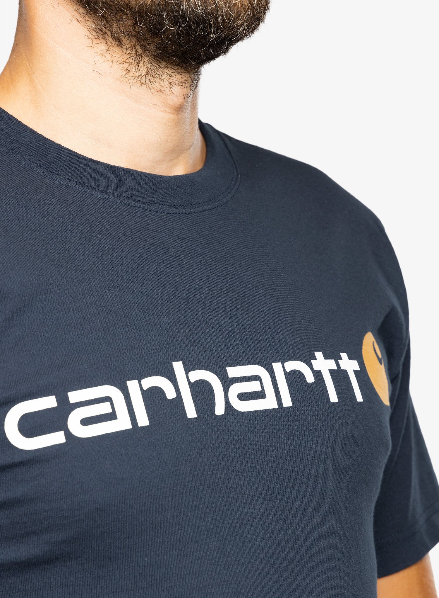 Pánské tričko Carhartt Core Logo T-Shirt S/S - navy