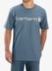 Bavlněné tričko Carhartt Core Logo T-Shirt S/S - thundercloud heather
