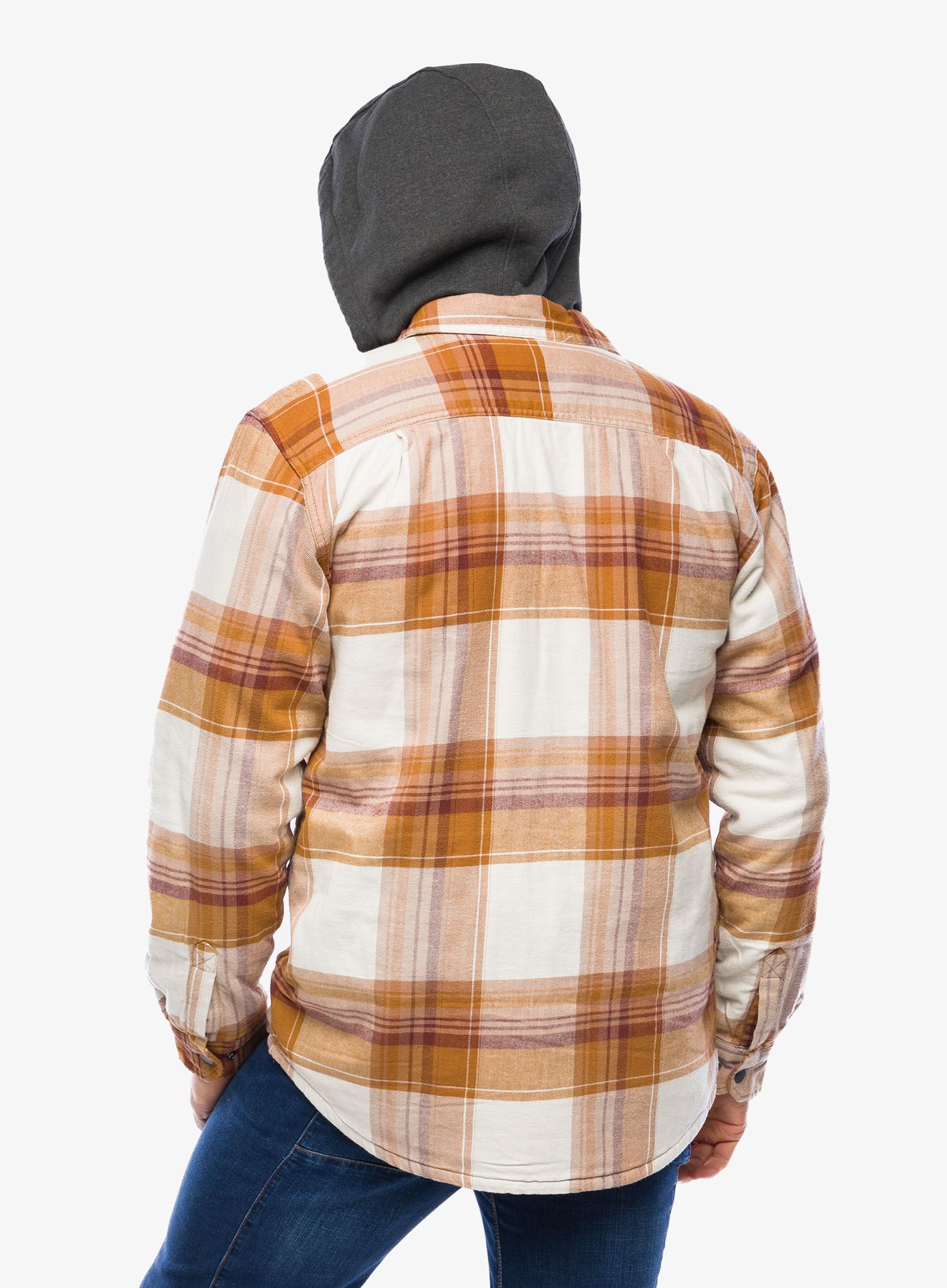 Turistická košile Carhartt Flannel Sherpa-Lined Hooded Shirt Jac - carhartt brown