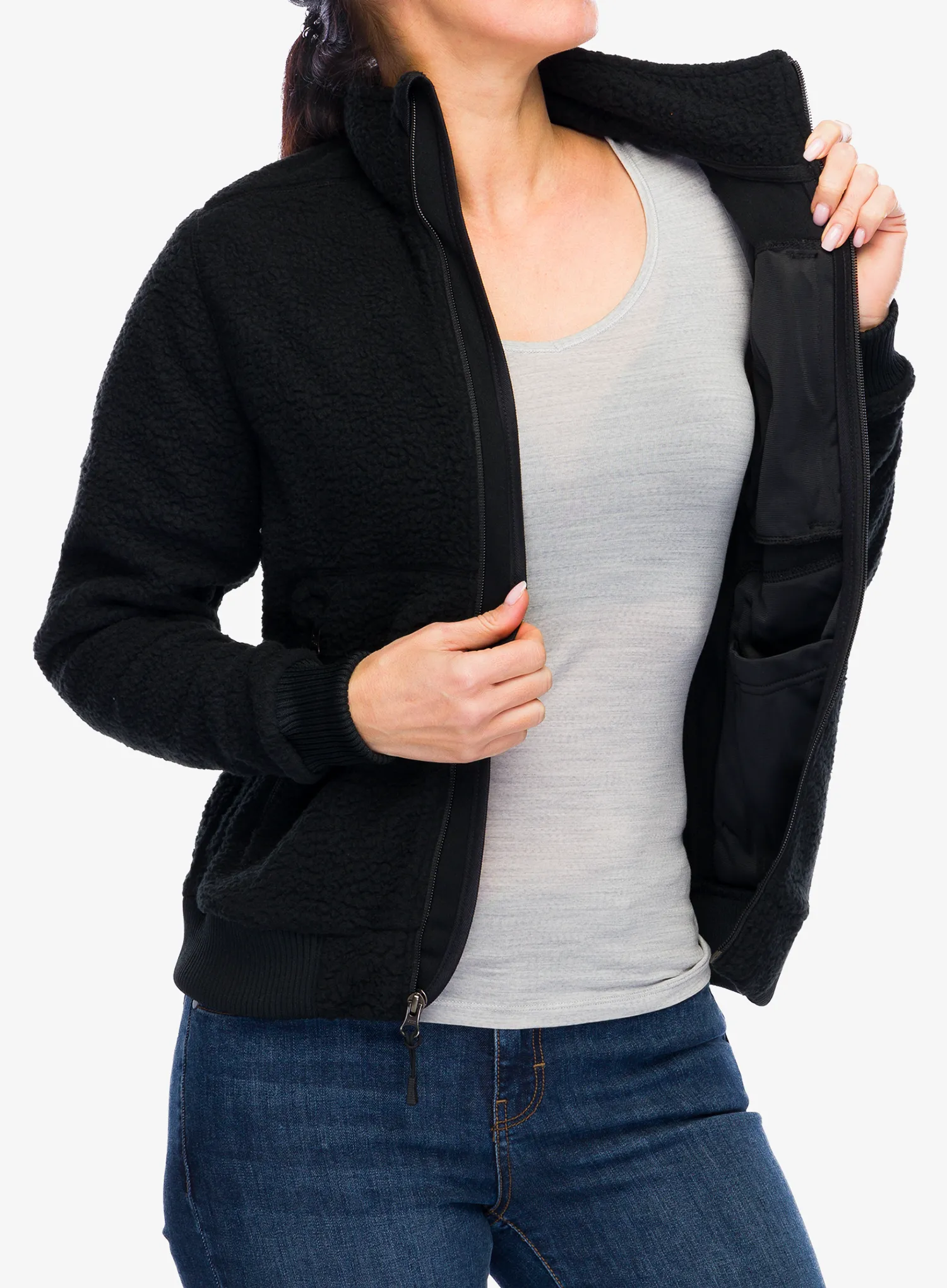 Fleecová mikina dámská Carhartt Fleece Jacket - black