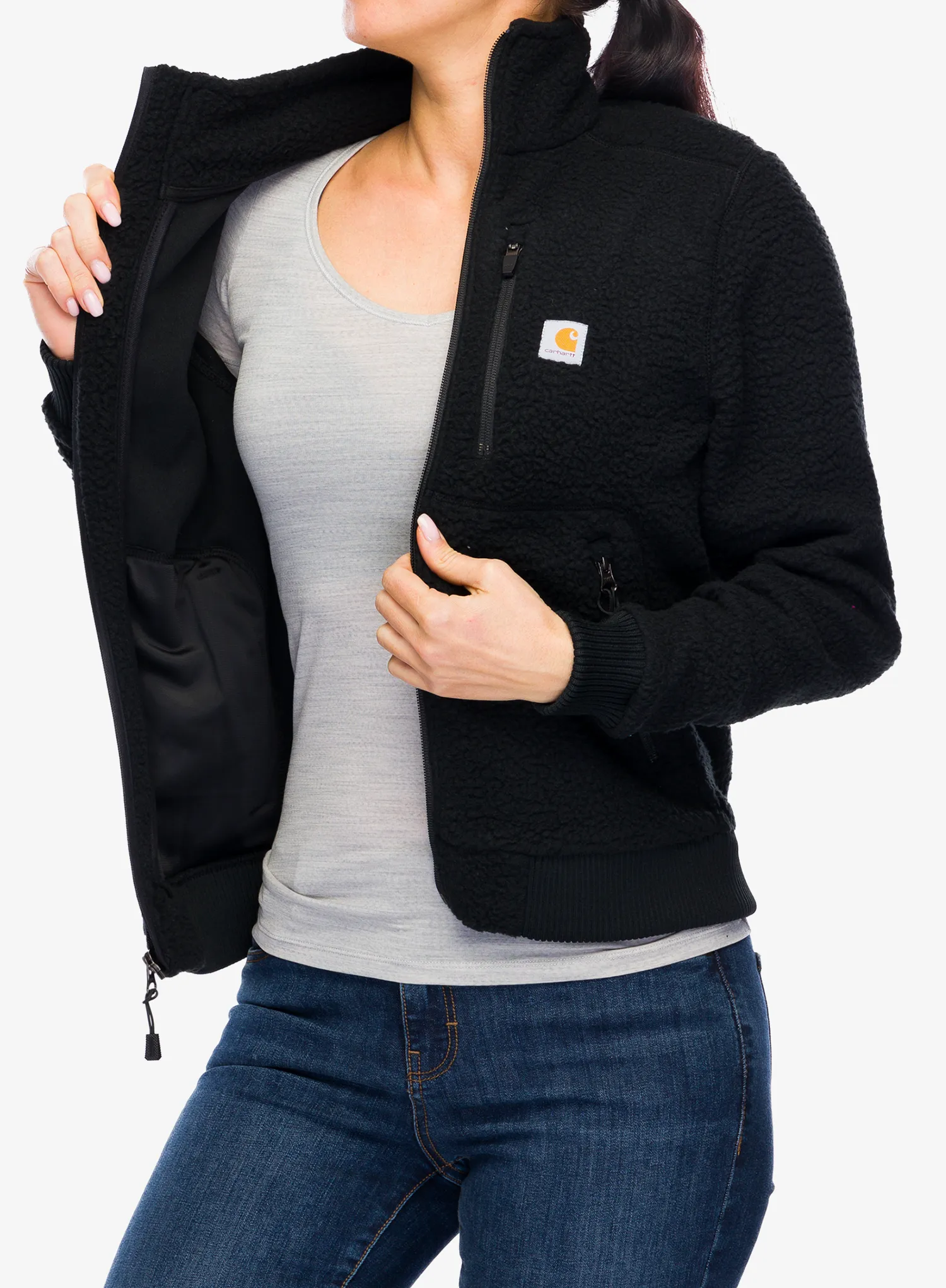 Fleecová mikina dámská Carhartt Fleece Jacket - black