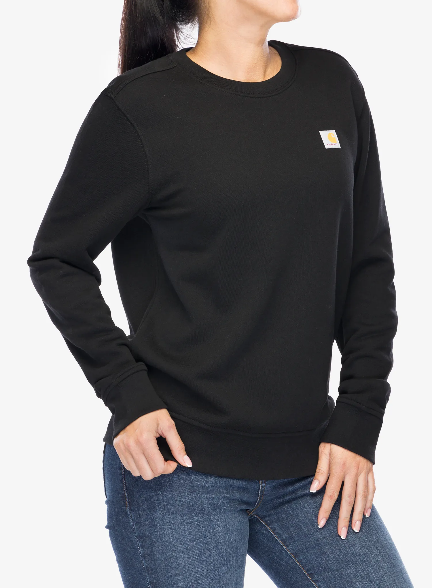 Dámská mikina bez kapuce Carhartt French Terry Crewneck Sweatshirt - black