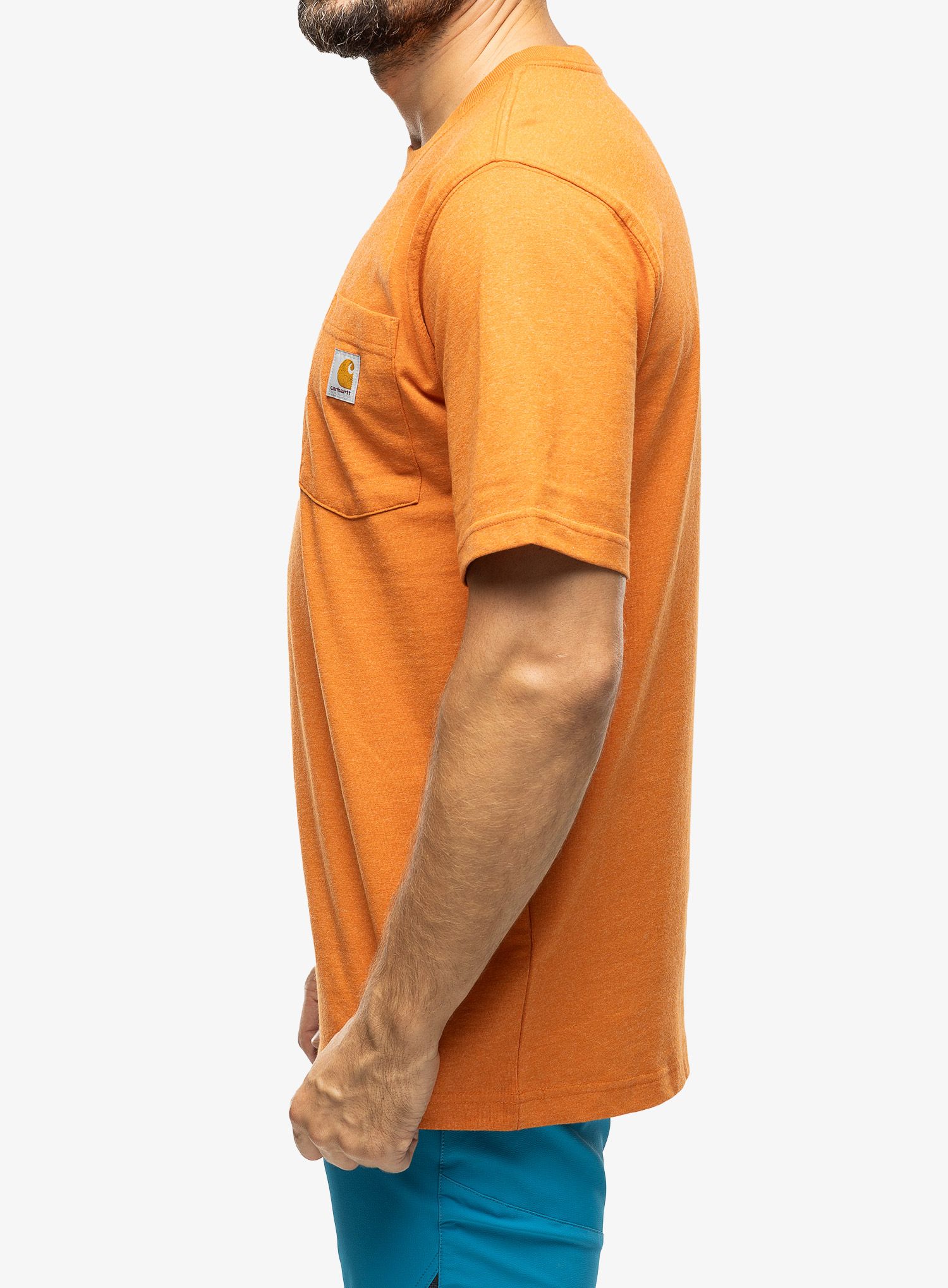 Pánské tričko Carhartt K87 Pocket S/S T-Shirt - marmalade heather
