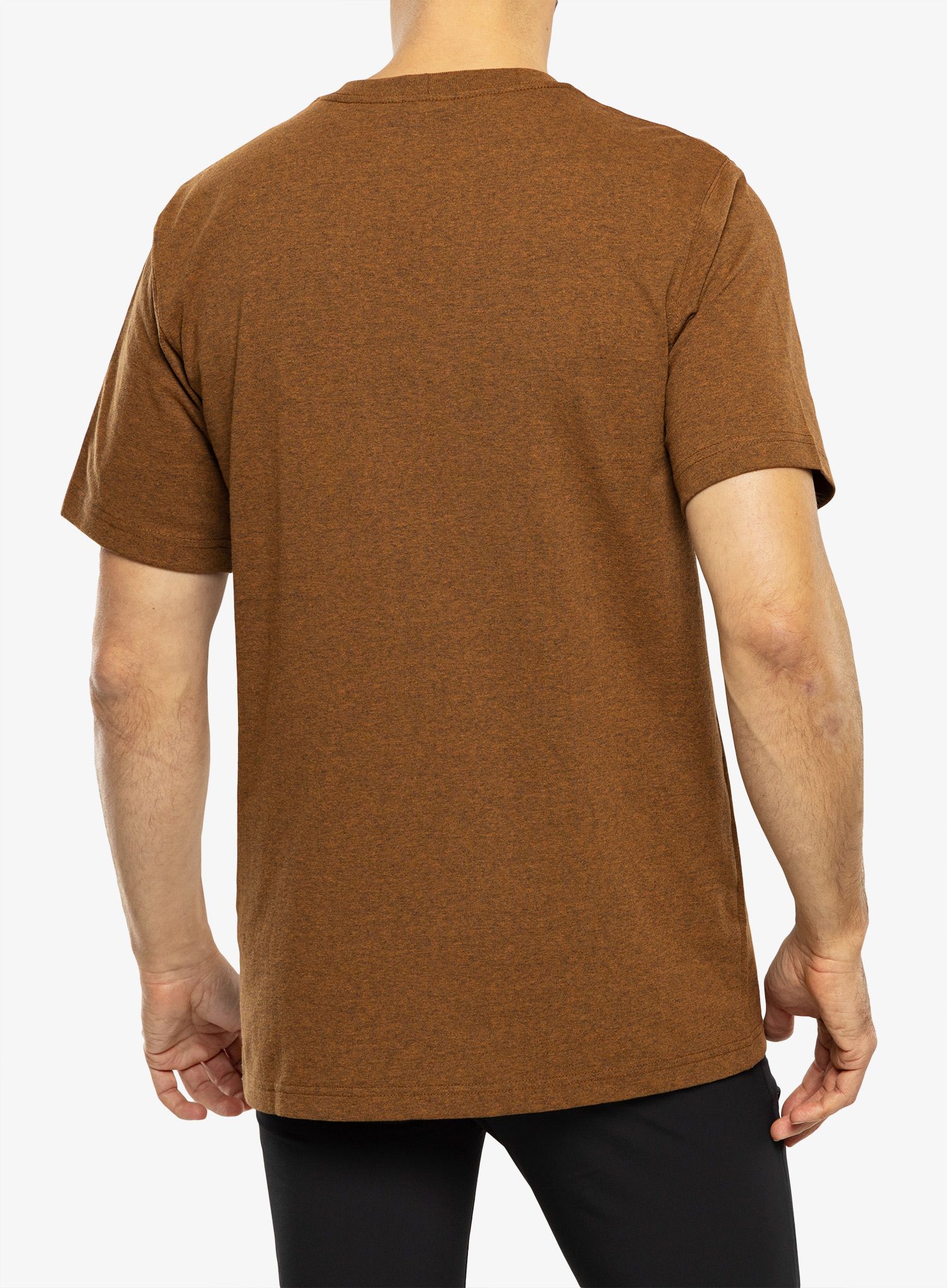 Bavlněné tričko Carhartt K87 Pocket S/S T-Shirt - oiled walnut heather