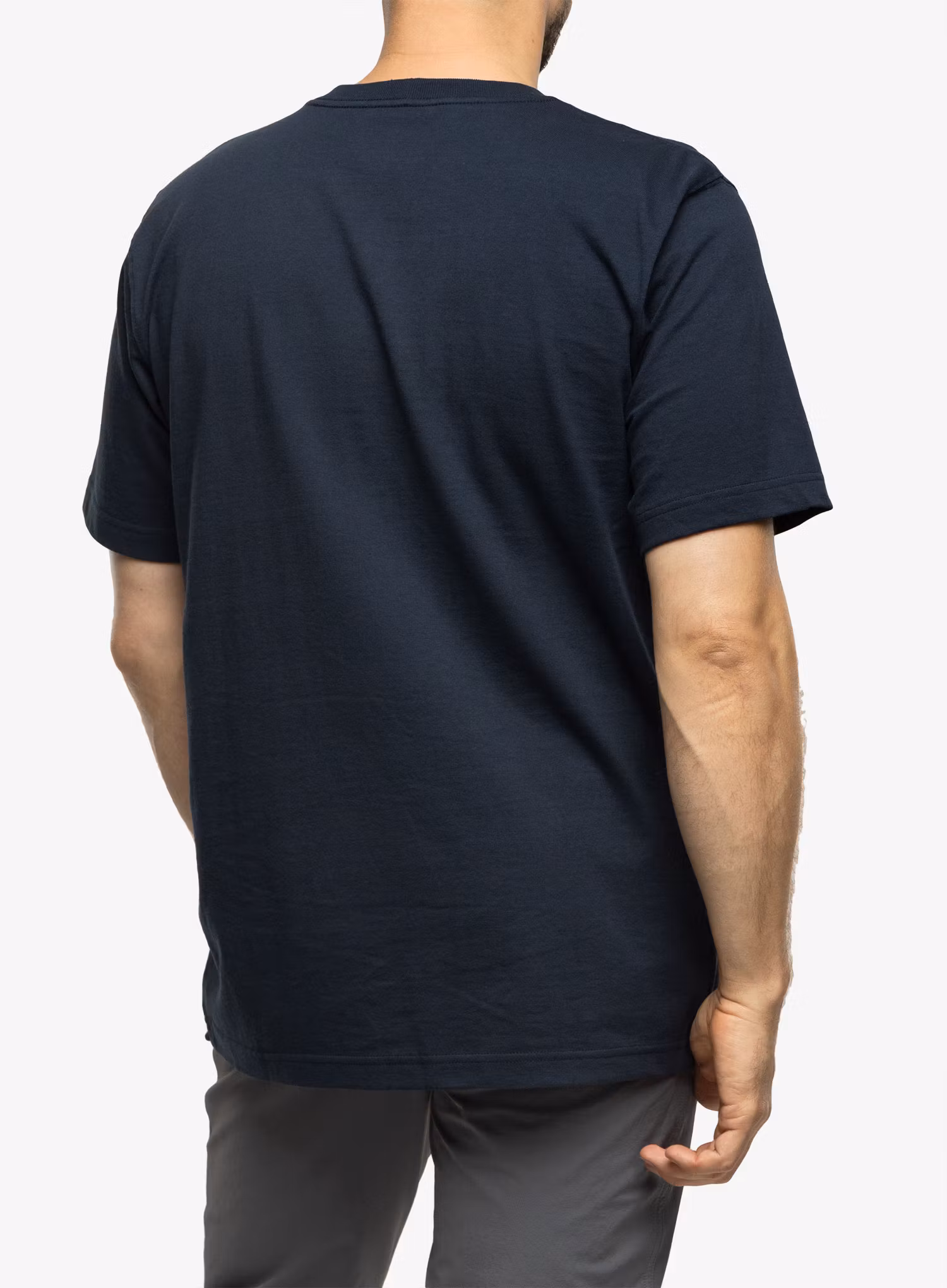 Bavlněné tričko pánské Carhartt K87 Pocket S/S T-Shirt - navy