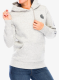 Dámská mikina s kapucí Carhartt Logo Sleeve Graphic Sweatshirt - asphalt heather nep