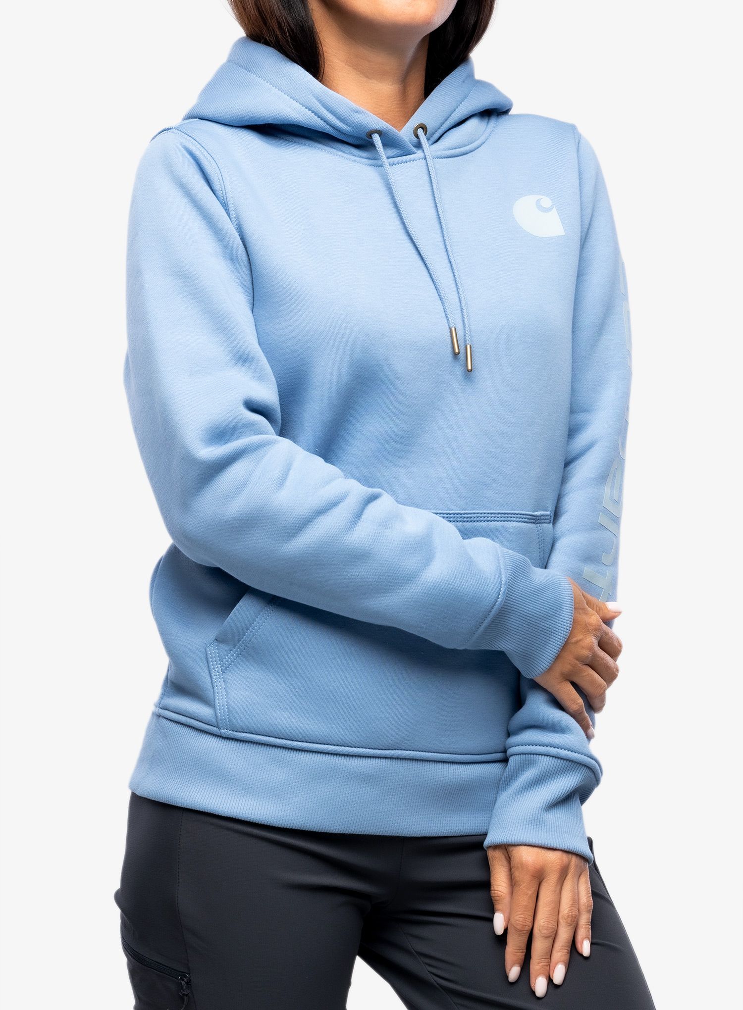 Dámská mikina Carhartt Logo Sleeve Graphic Sweatshirt - skystone