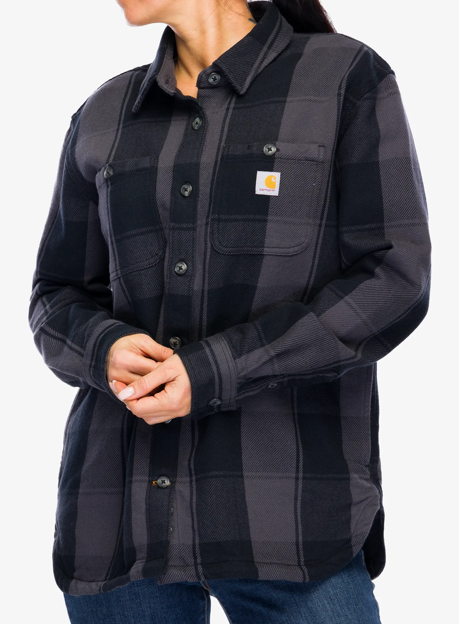 Dámská turistická košile Carhartt Loose Fit Twill Shirt Jac - black