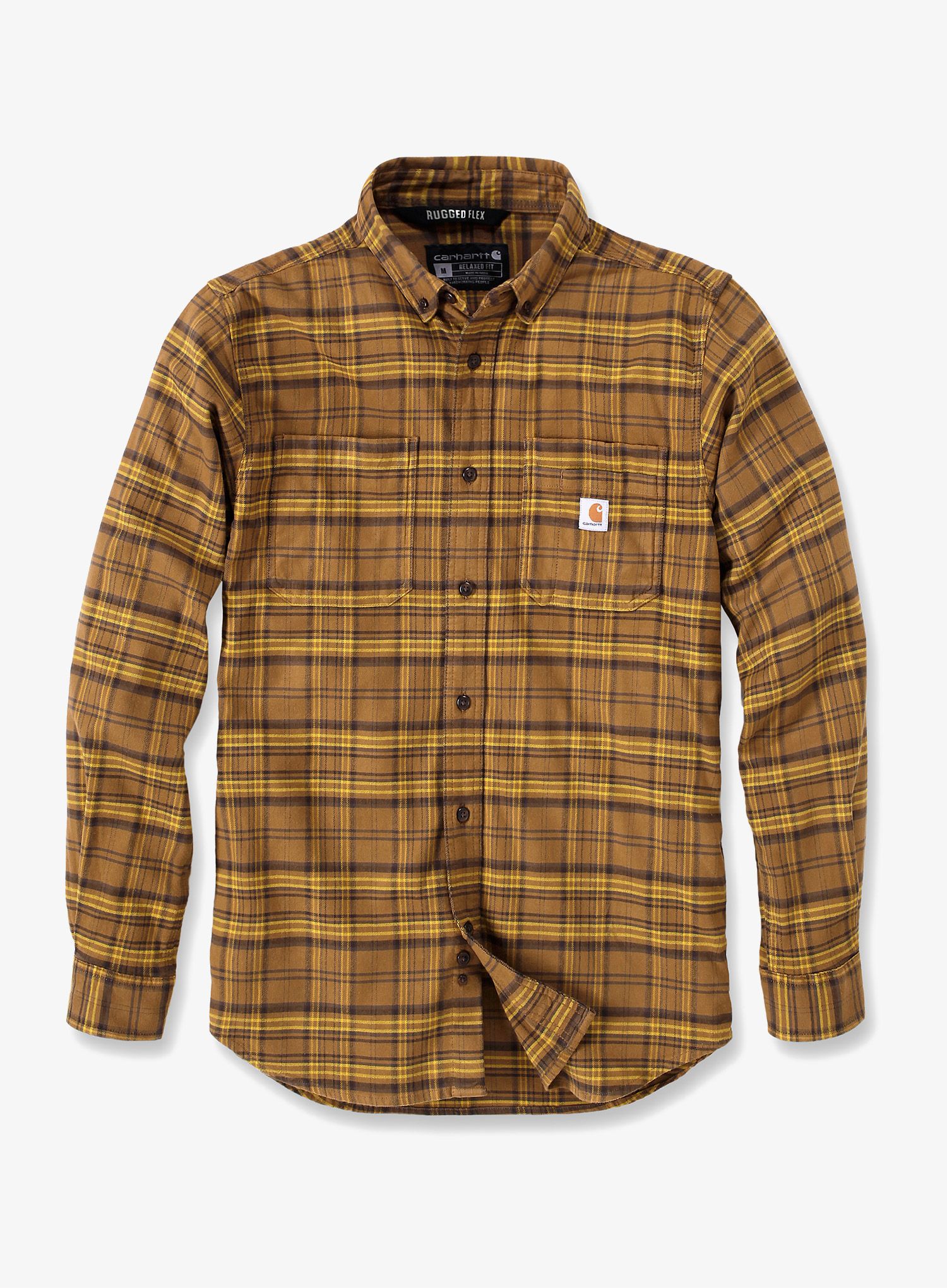 Košile Carhartt Midweight Flannel L/S Plaid Shirt - oak brown