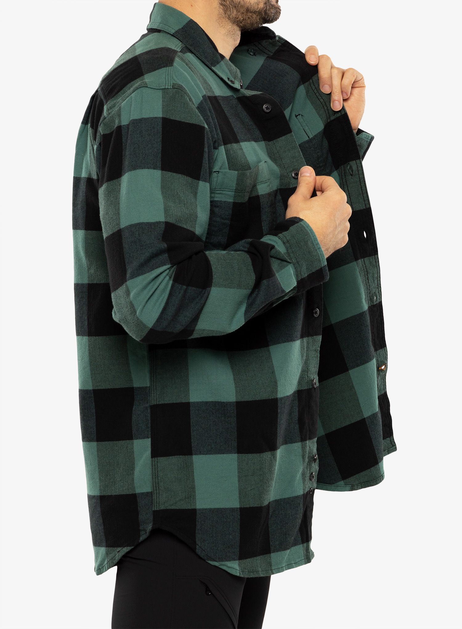 Košile Carhartt Midweight Flannel L/S Plaid Shirt - slate green
