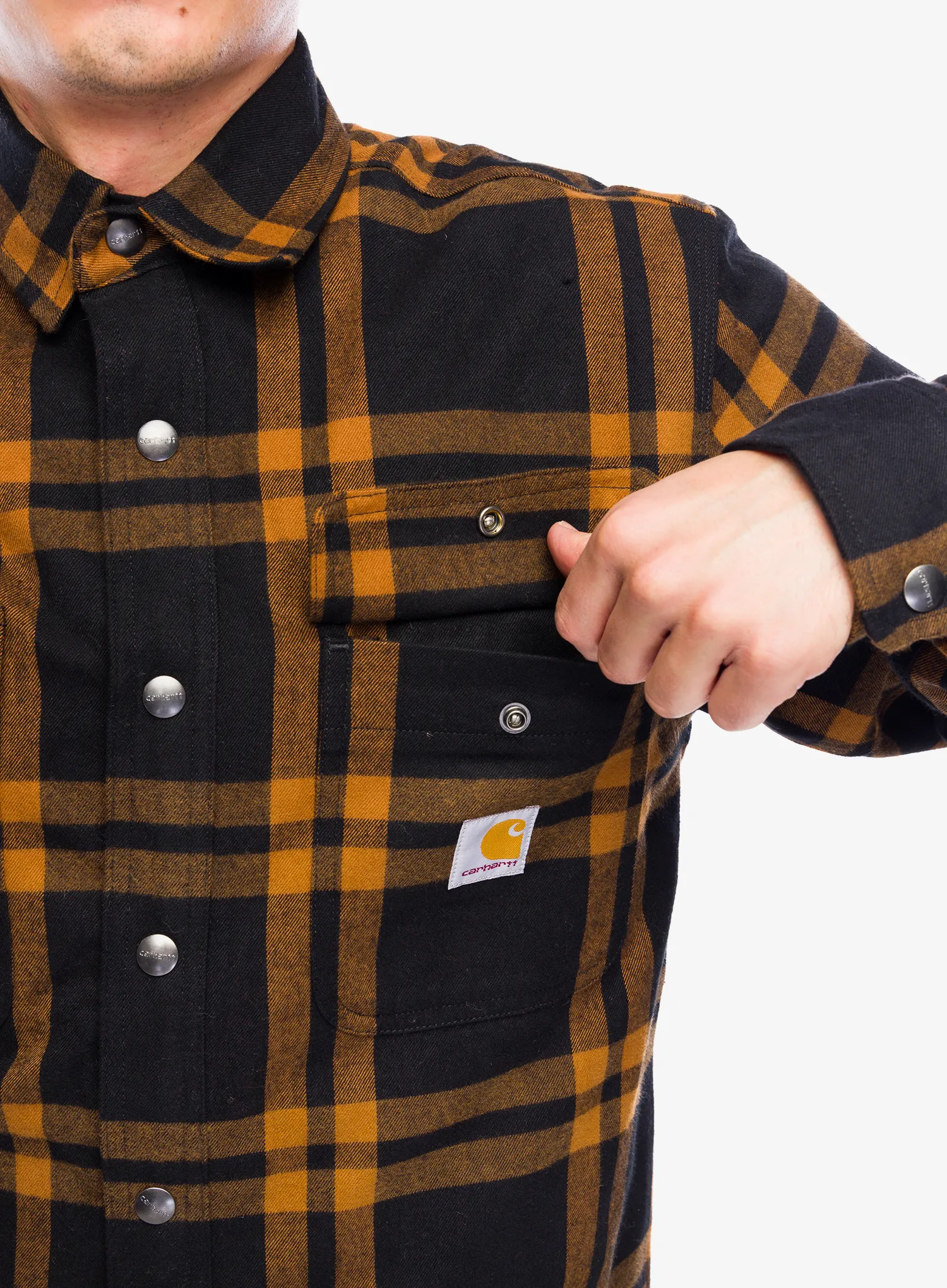 Košile Carhartt Roane Hooded Shirt Jac - black