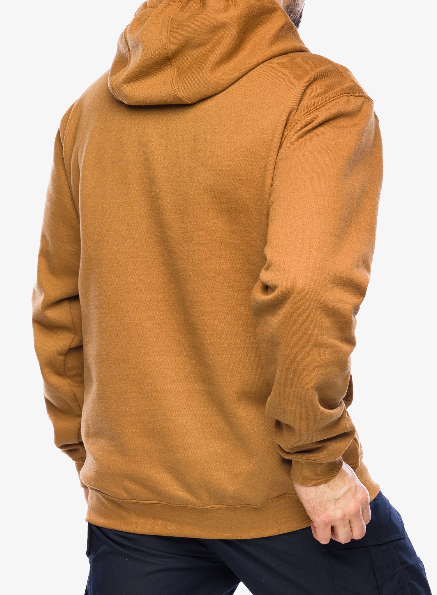 Mikina Carhartt Sleeve Logo Hooded Sweatshirt - carhartt brown