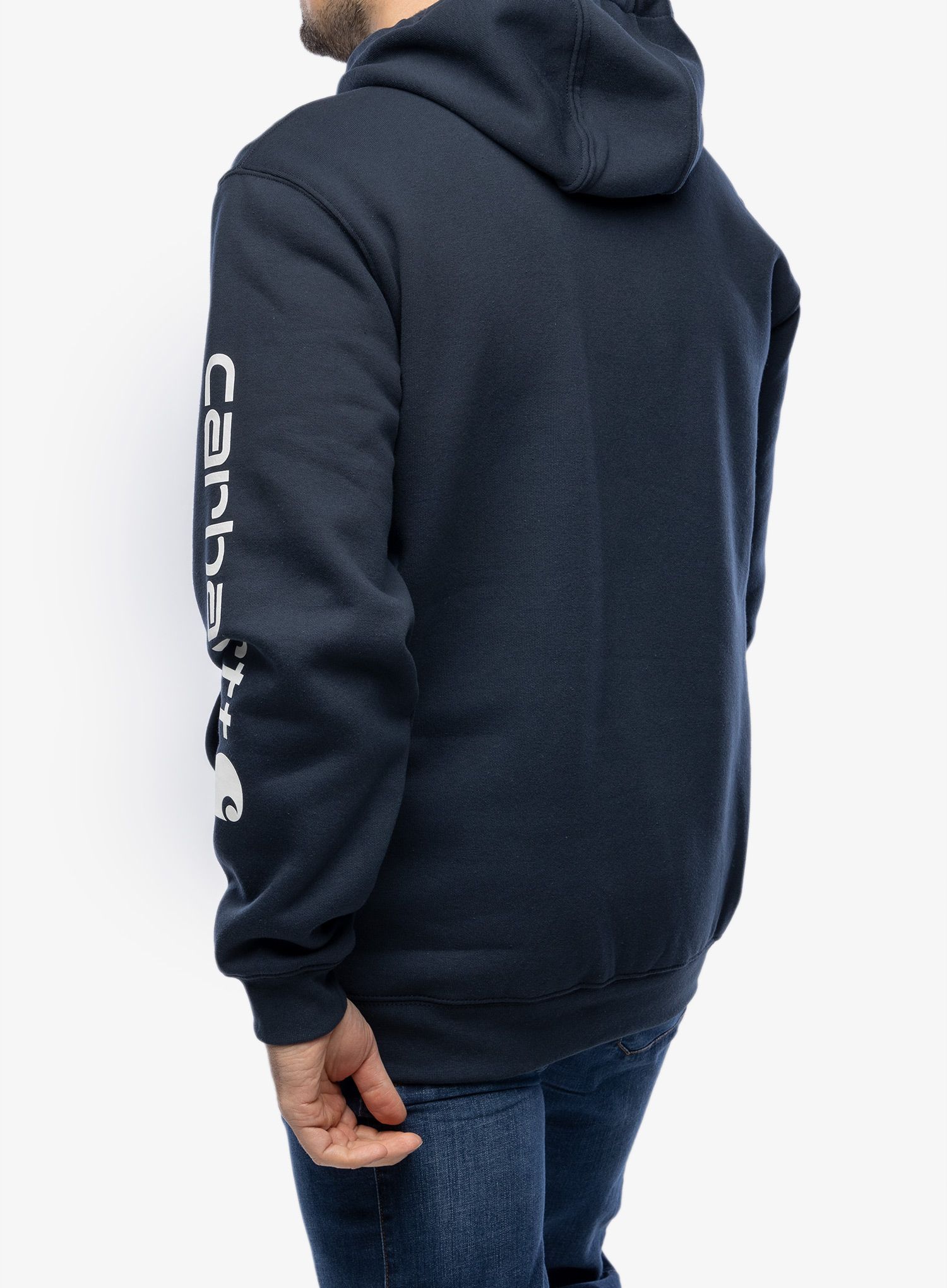 Mikina s kapucí Carhartt Sleeve Logo Hooded Sweatshirt - new navy