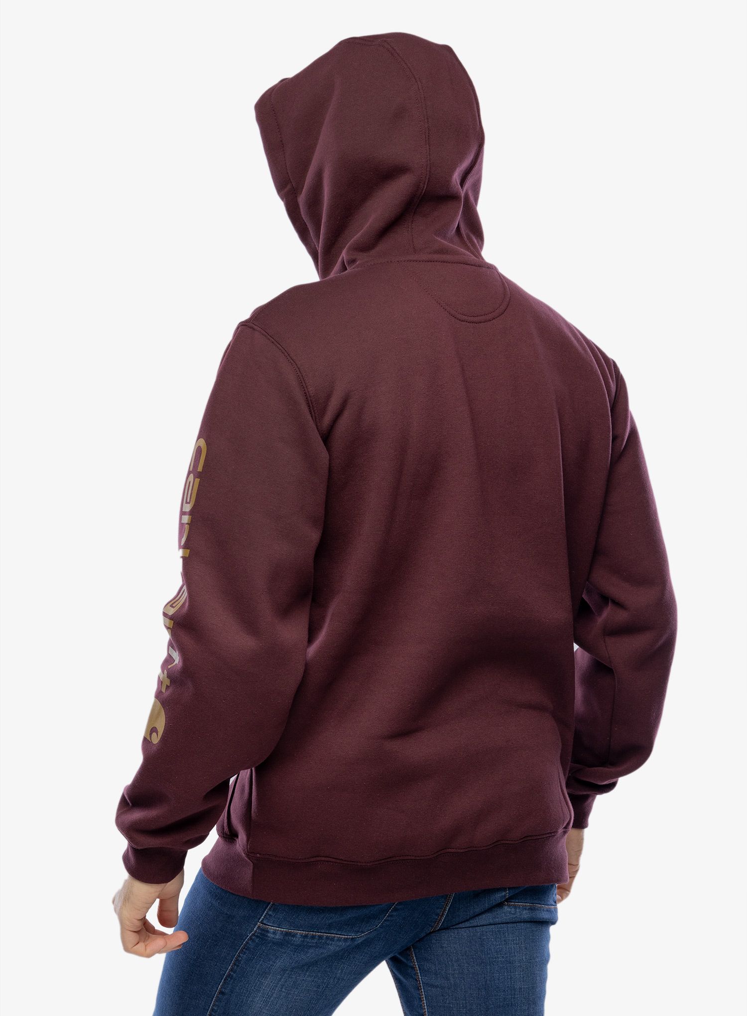 Mikina Carhartt Sleeve Logo Hooded Sweatshirt - port