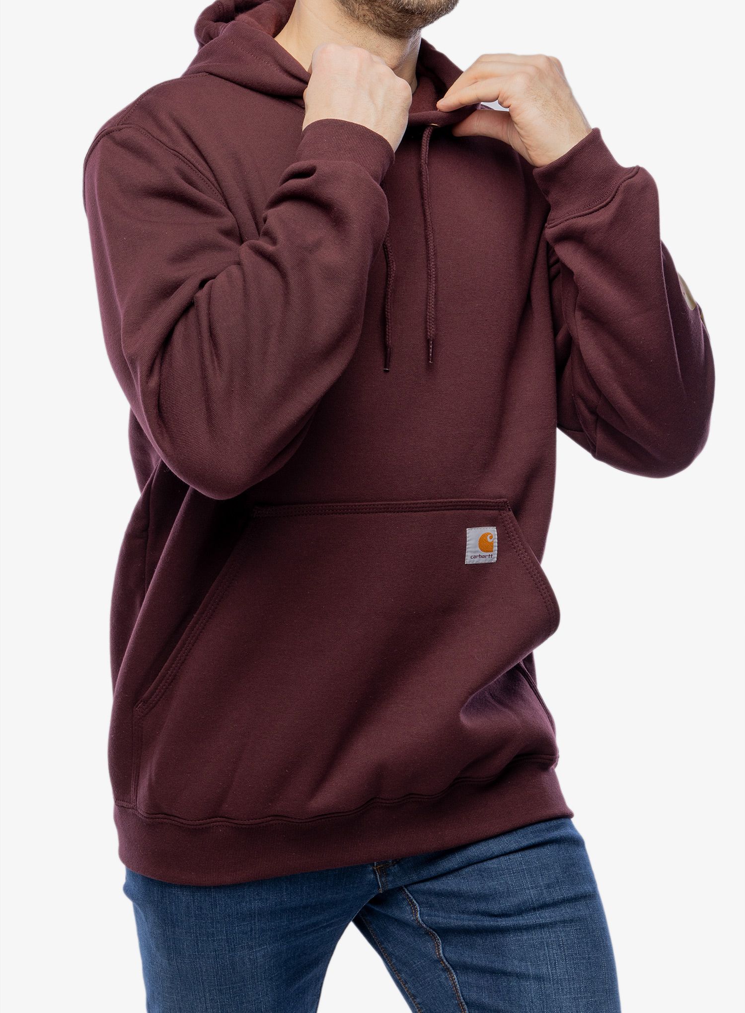 Mikina Carhartt Sleeve Logo Hooded Sweatshirt - port