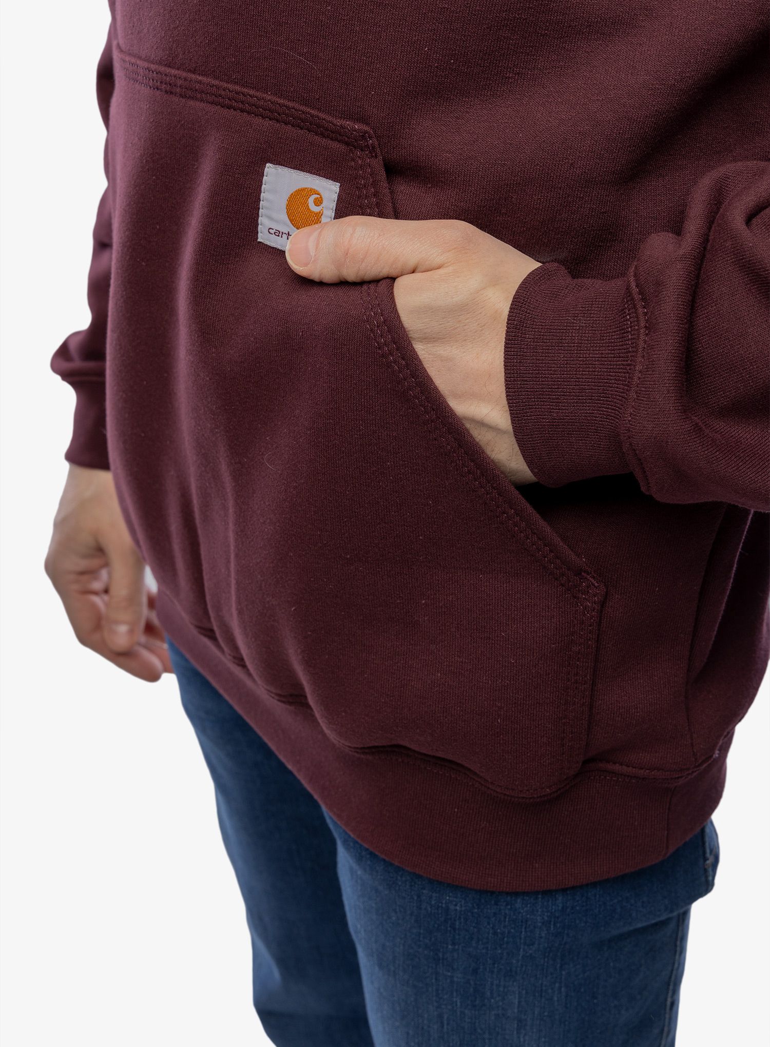 Mikina Carhartt Sleeve Logo Hooded Sweatshirt - port
