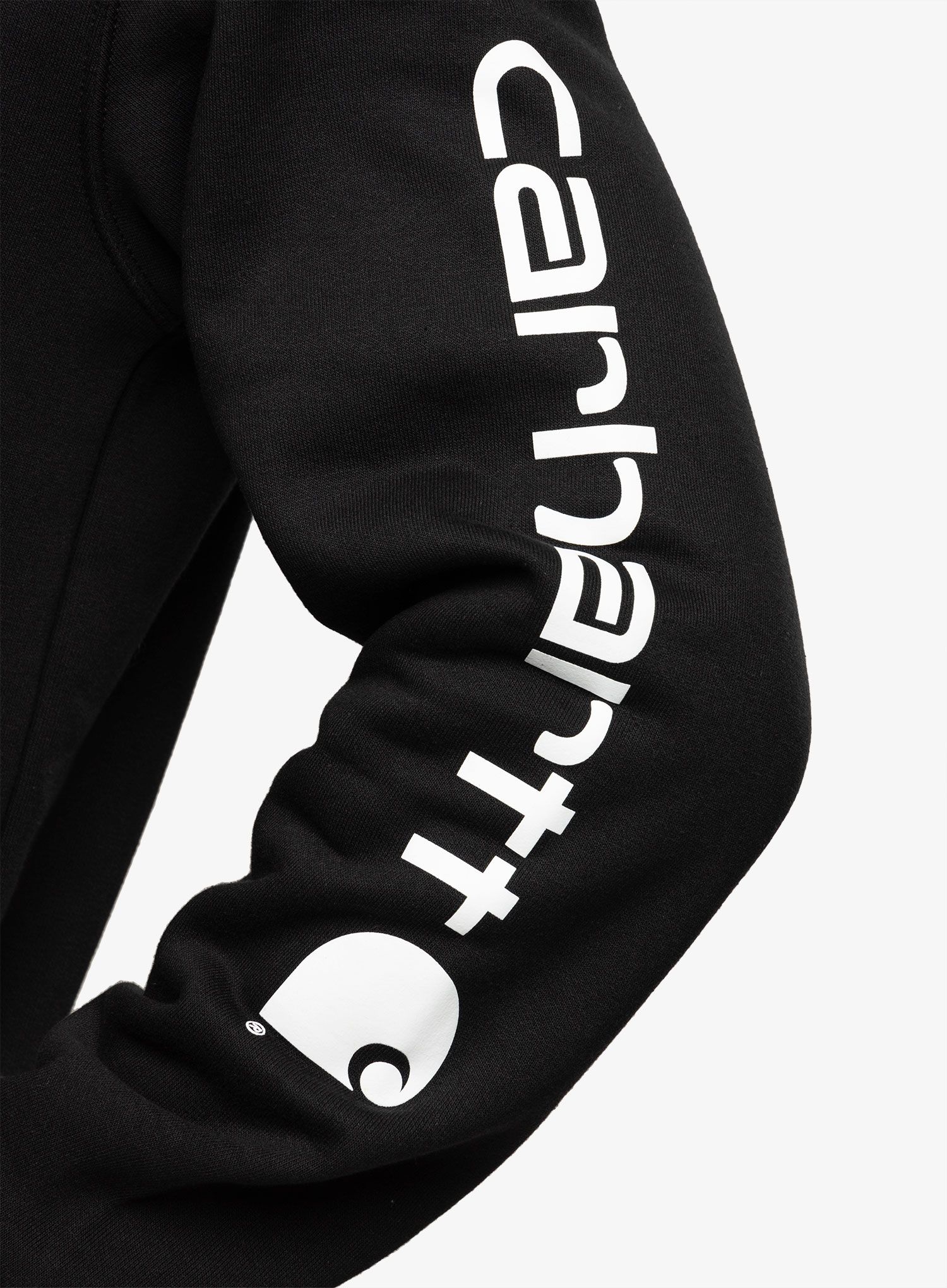 Pánská mikina Carhartt Sleeve Logo Hooded Sweatshirt - black