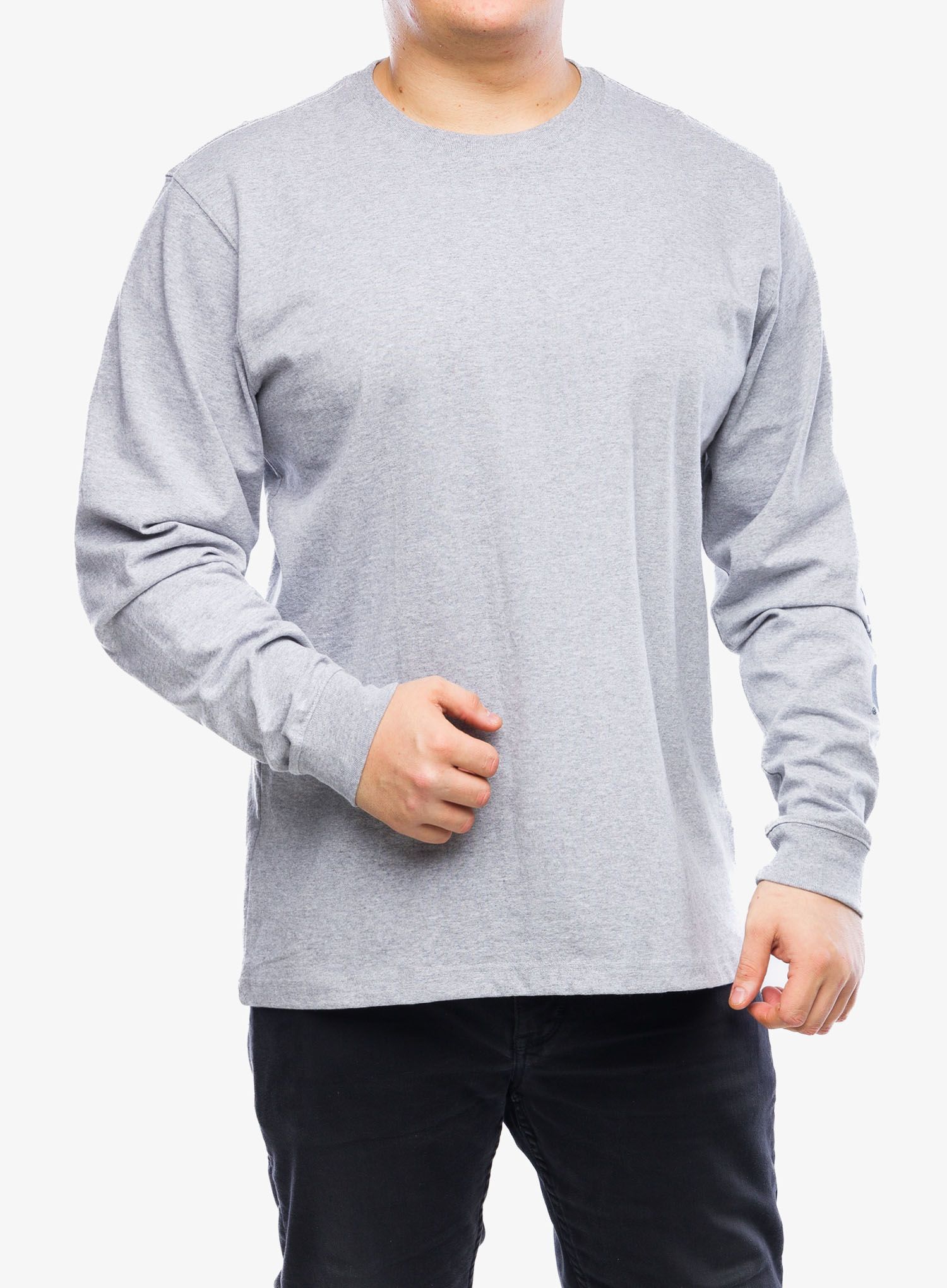 Tričko s dlouhým rukávem Carhartt Sleeve Logo T-Shirt L/S - heather grey