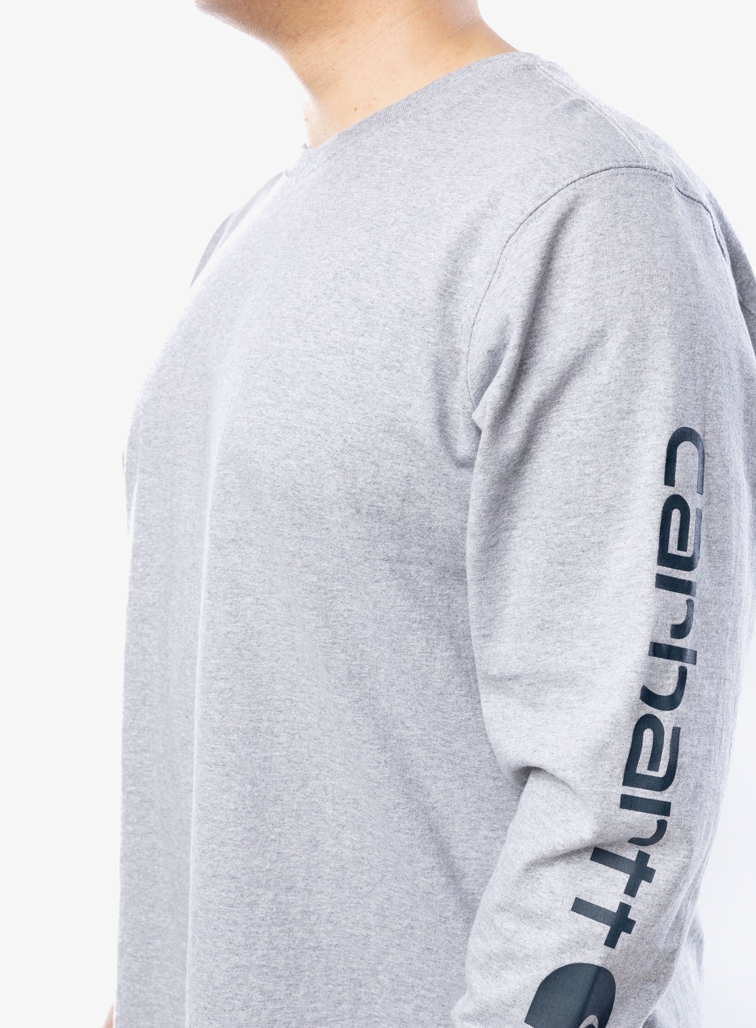Tričko s dlouhým rukávem Carhartt Sleeve Logo T-Shirt L/S - heather grey