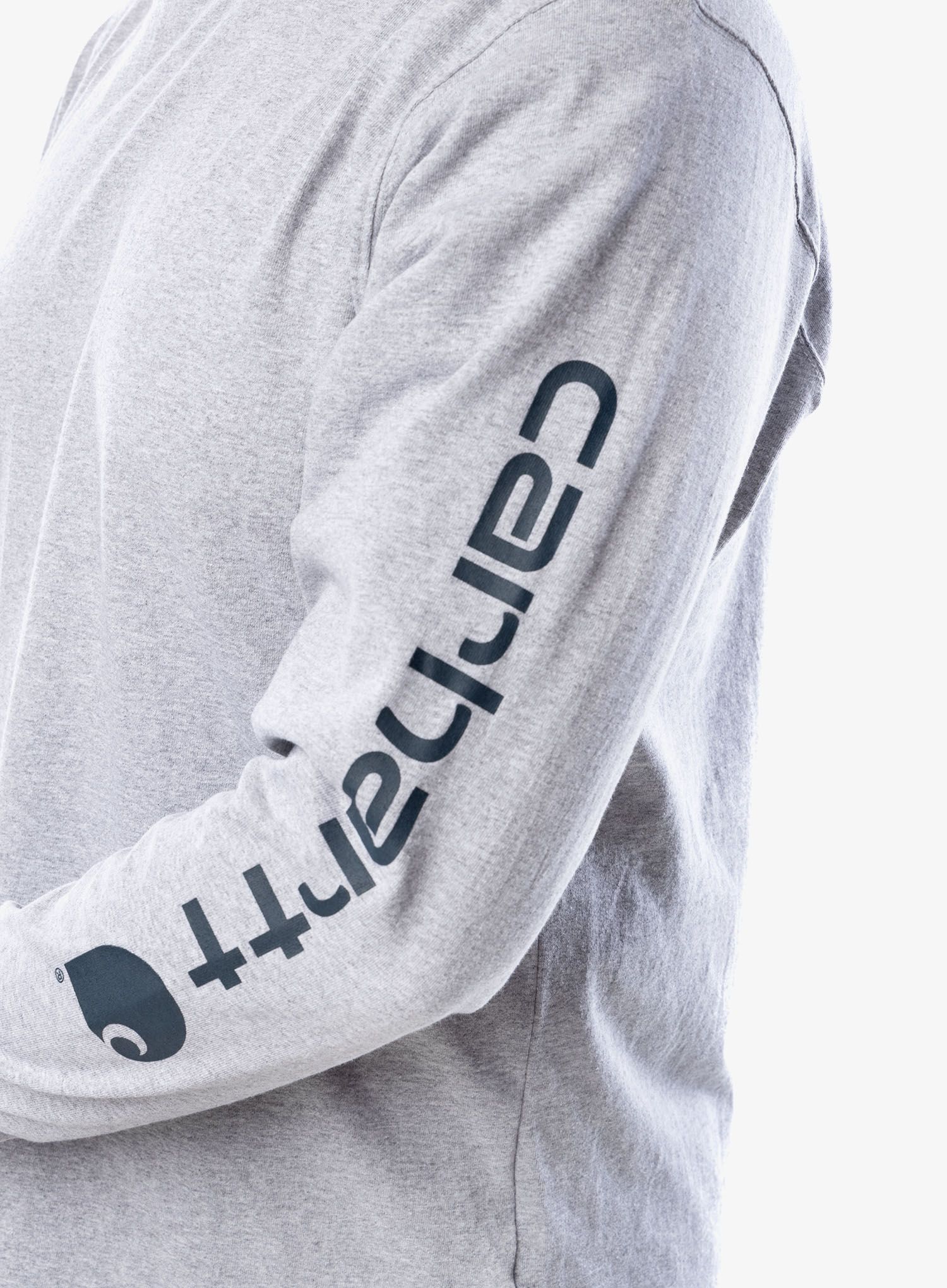 Tričko s dlouhým rukávem Carhartt Sleeve Logo T-Shirt L/S - heather grey
