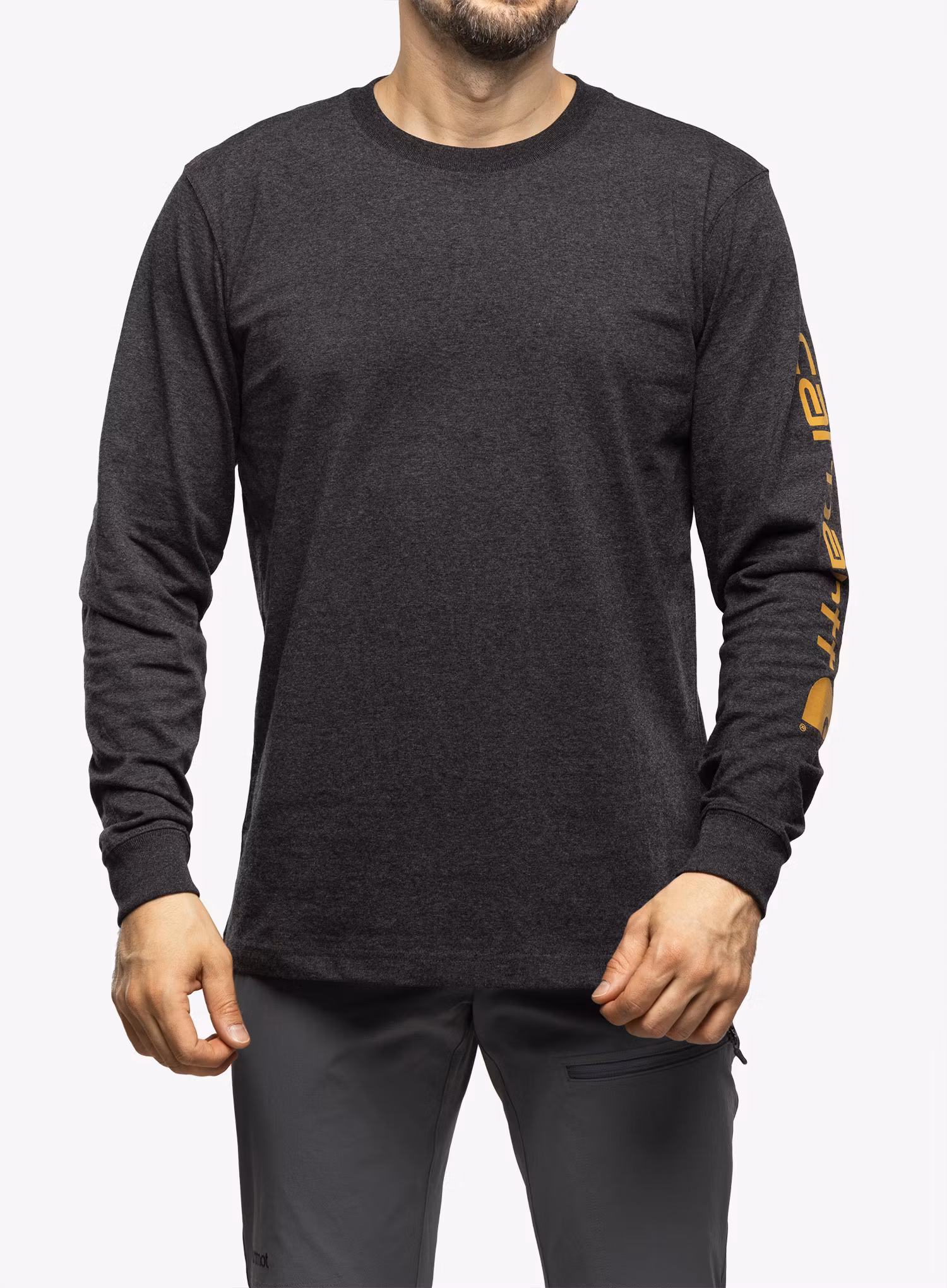 Tričko s dlouhým rukávem Carhartt Sleeve Logo T-Shirt L/S - carbon heather