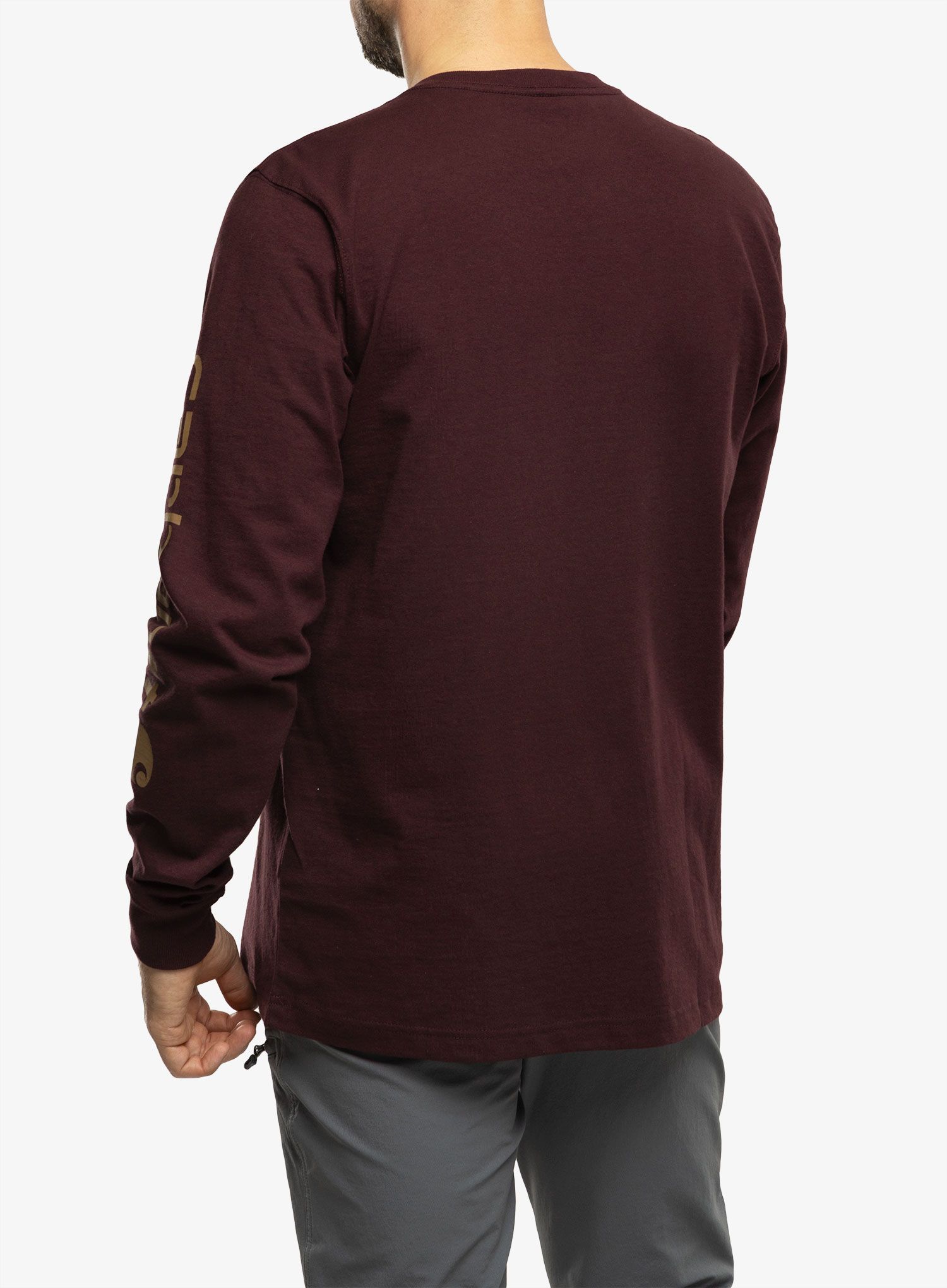 Tričko s dlouhým rukávem Carhartt Sleeve Logo T-Shirt L/S - port