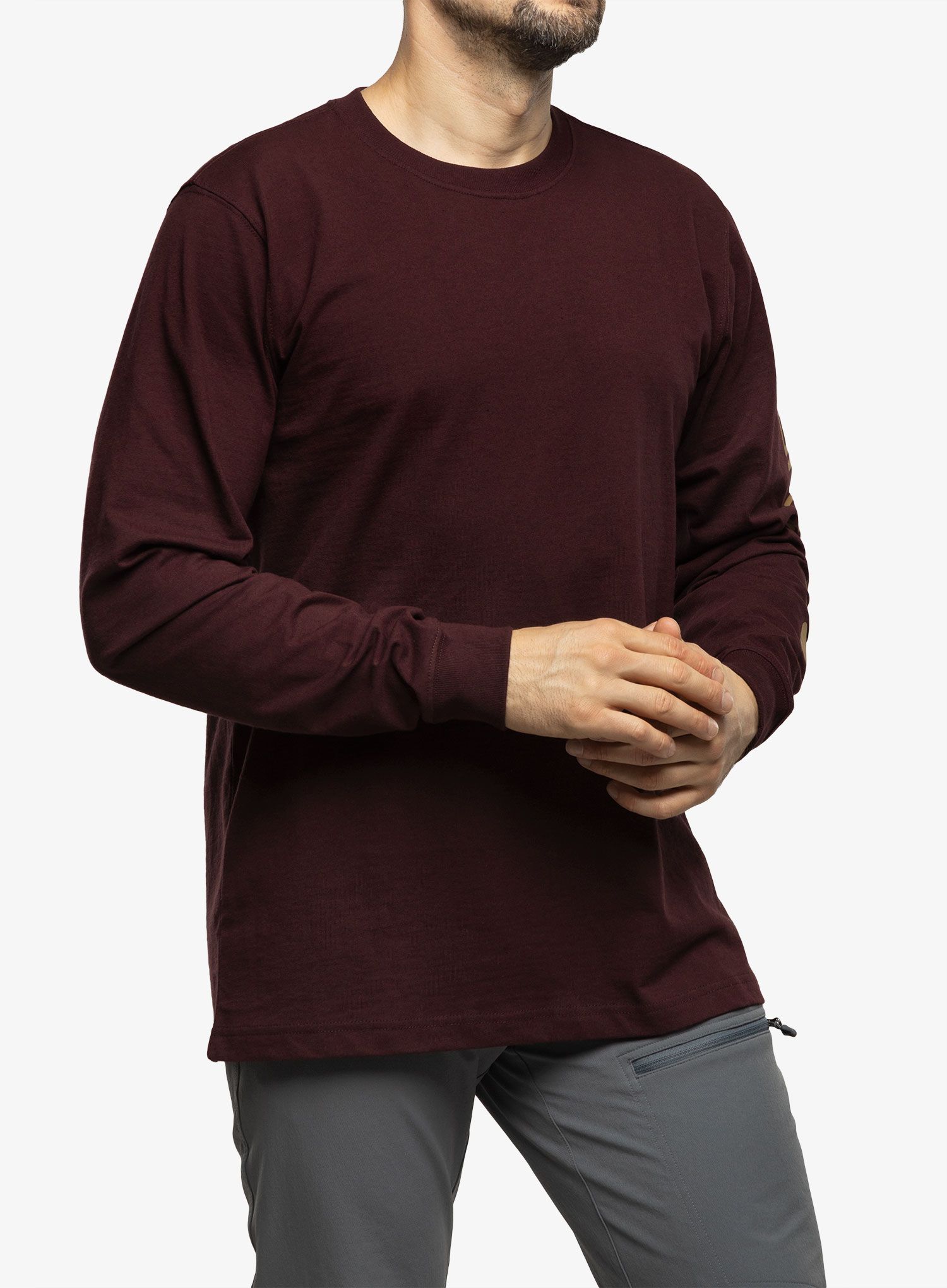 Tričko s dlouhým rukávem Carhartt Sleeve Logo T-Shirt L/S - port