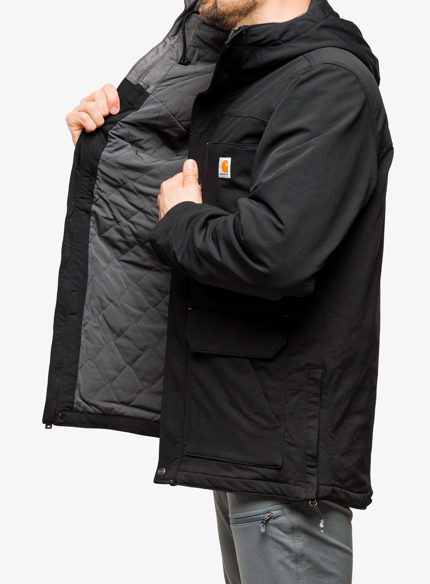 Zateplená bunda Carhartt Super Dux Bonded Chore Coat - black
