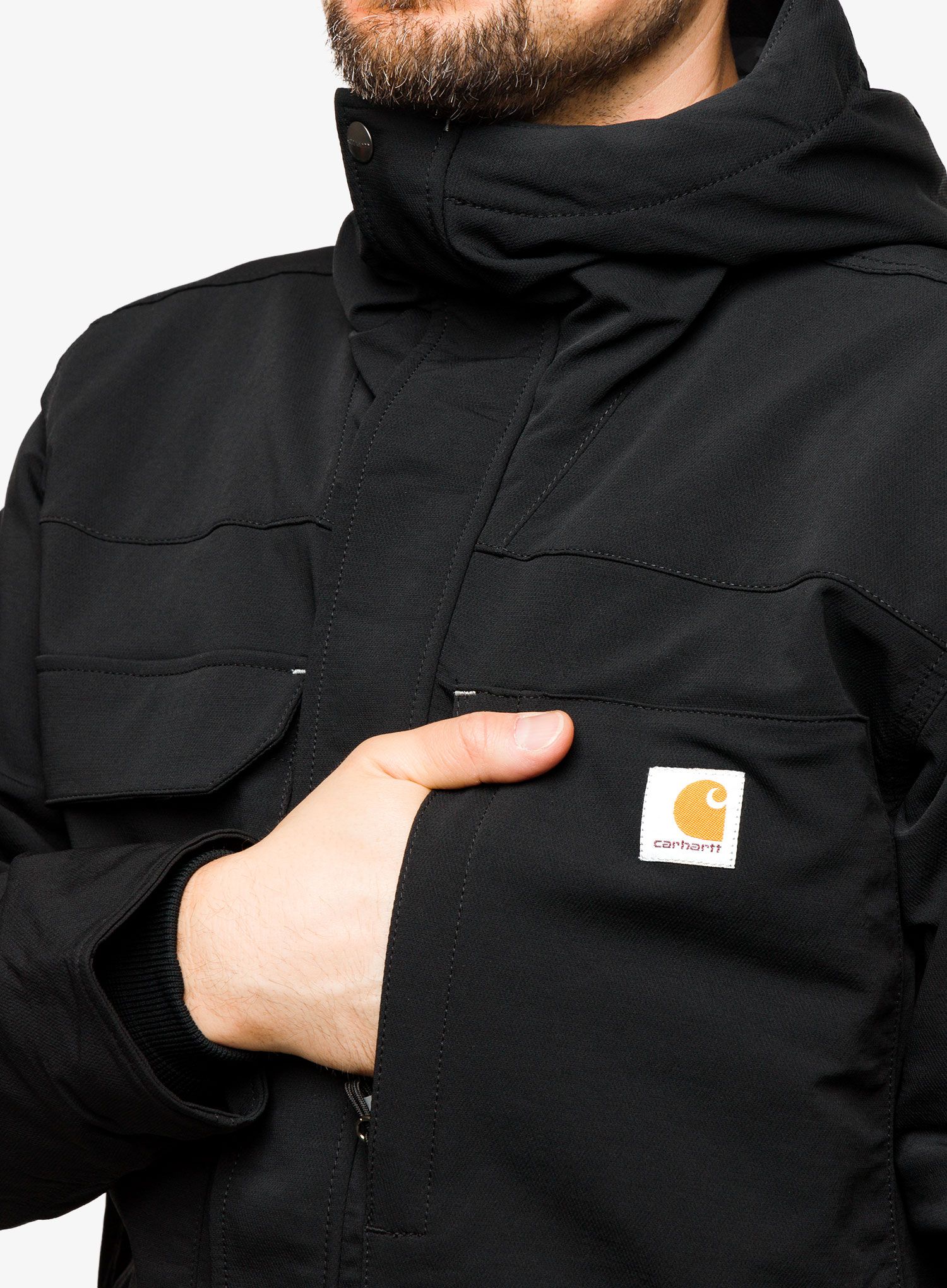 Zateplená bunda Carhartt Super Dux Bonded Chore Coat - black