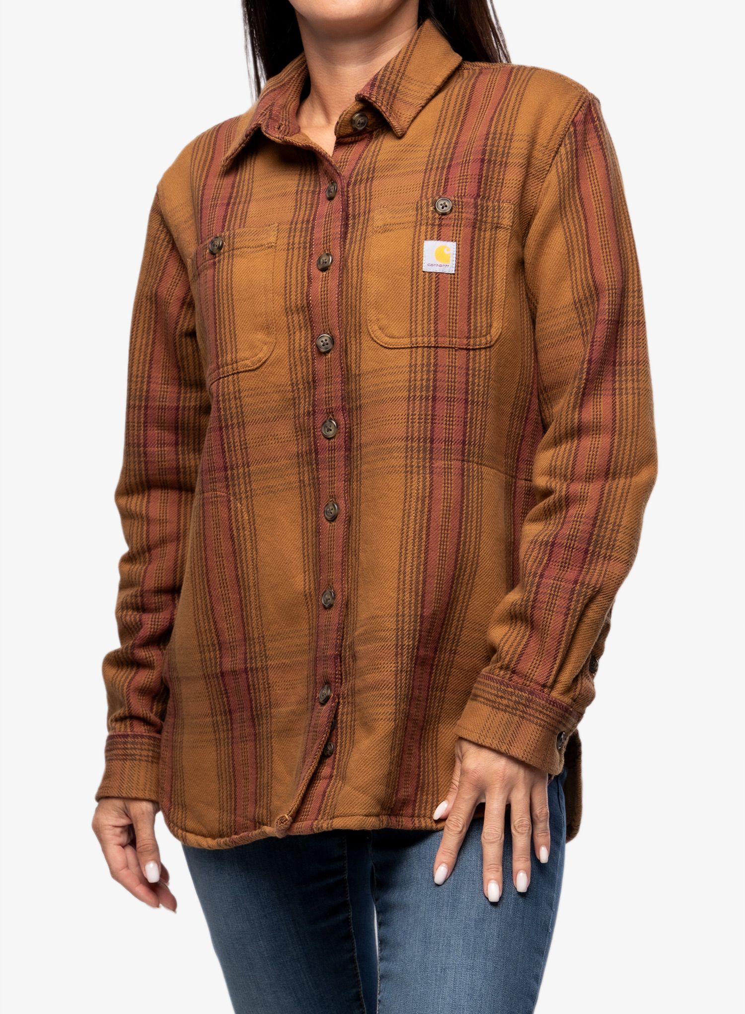 Turistická košile Carhartt Twill L/S Plaid Shirt - carhartt brown