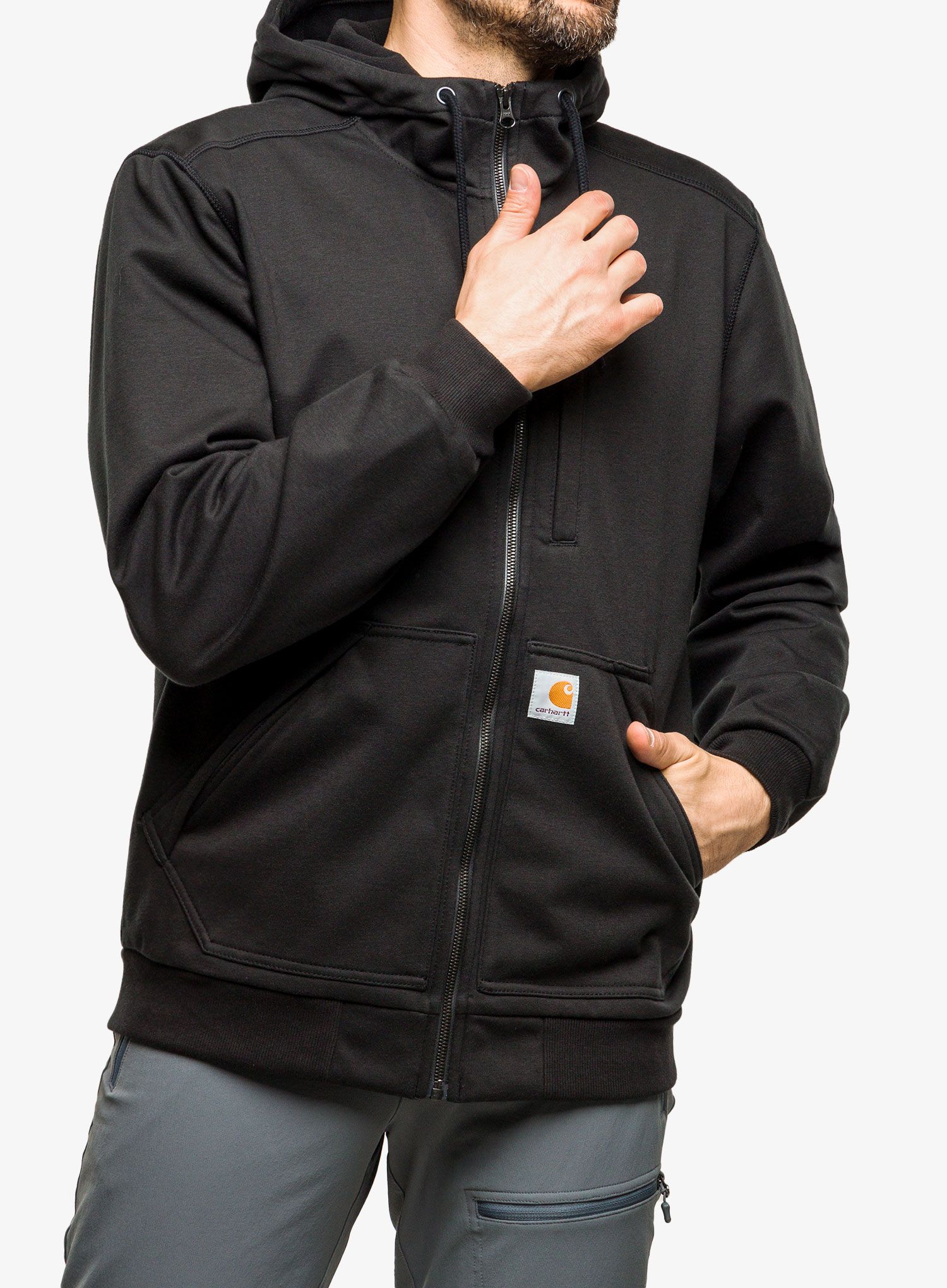 Pánská mikina Carhartt Wind Fighter Hooded Sweatshirt - black