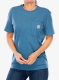 Bavlněné tričko dámské Carhartt Workwear Pocket S/S T-Shirt - thundercloud heather