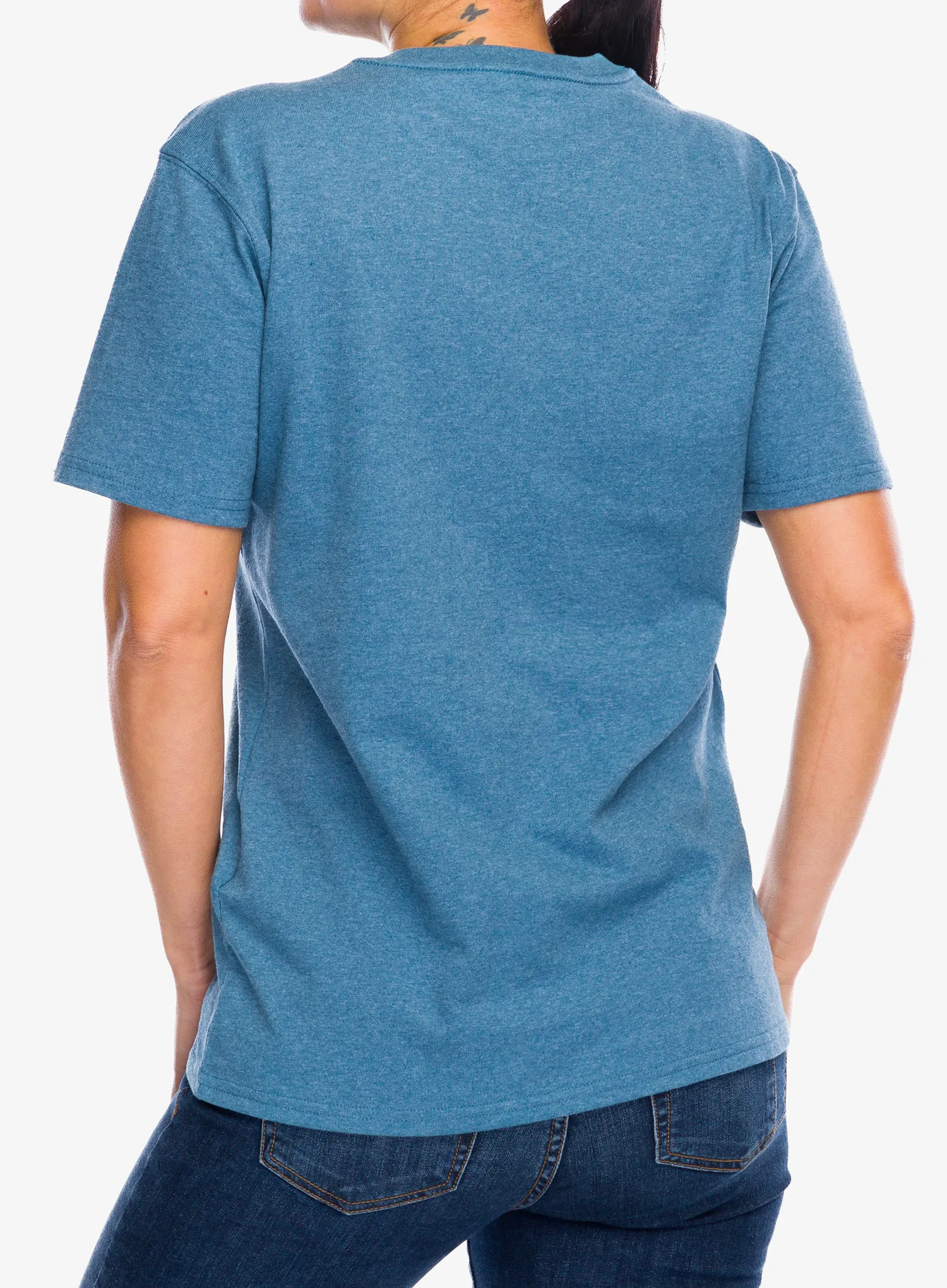 Bavlněné tričko dámské Carhartt Workwear Pocket S/S T-Shirt - thundercloud heather