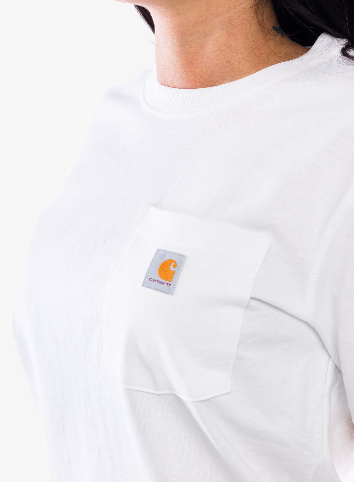 Bavlněné tričko dámské Carhartt Workwear Pocket S/S T-Shirt - white